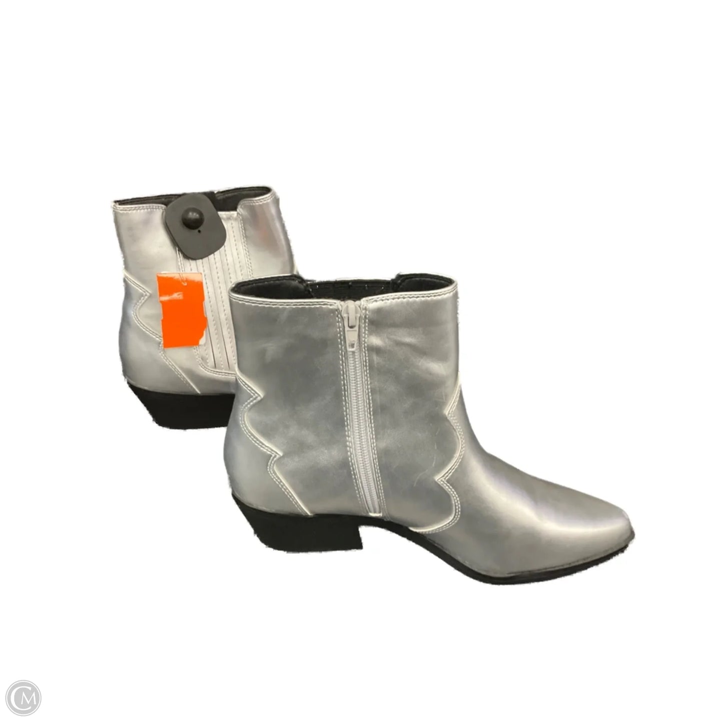 Boots Ankle Heels By No Boundaries In Silver, Size: 11