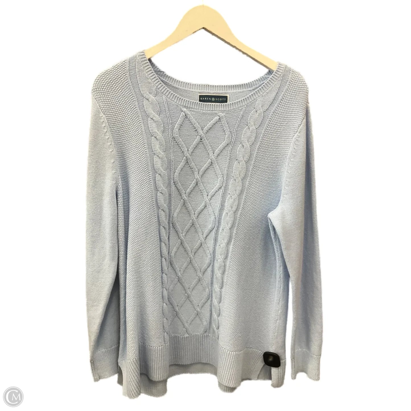 Sweater By Karen Scott In Blue, Size: Xl
