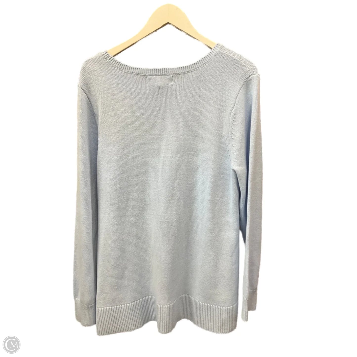 Sweater By Karen Scott In Blue, Size: Xl