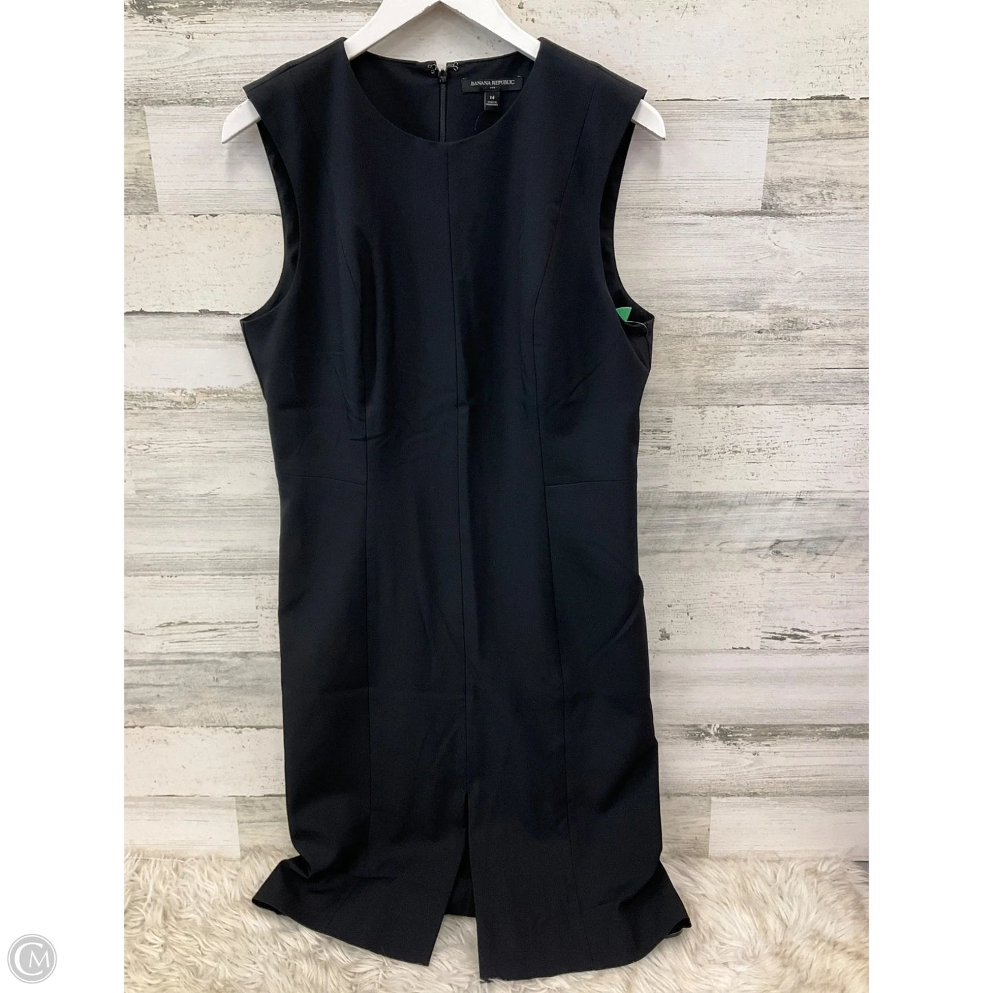 Dress Casual Midi By Banana Republic In Black, Size: L