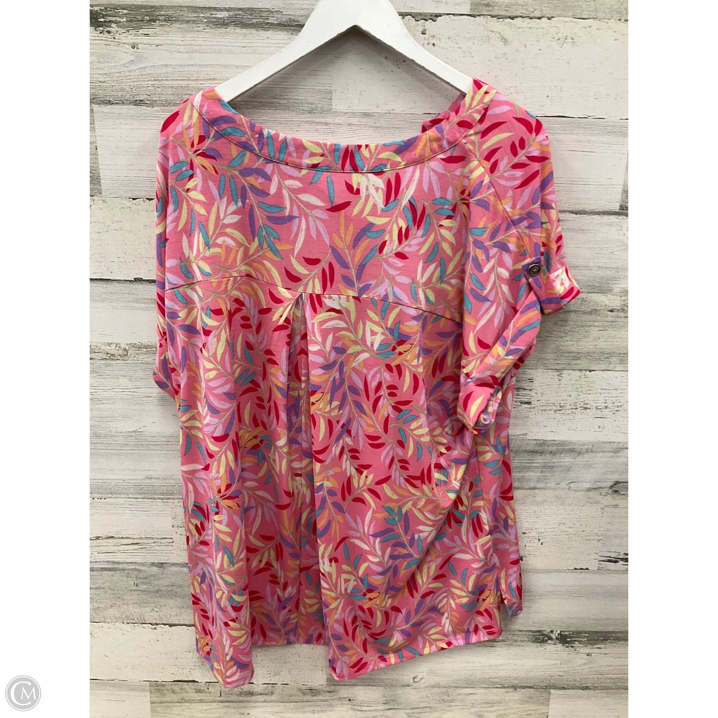Top Short Sleeve By Clothes Mentor In Pink, Size: 3x