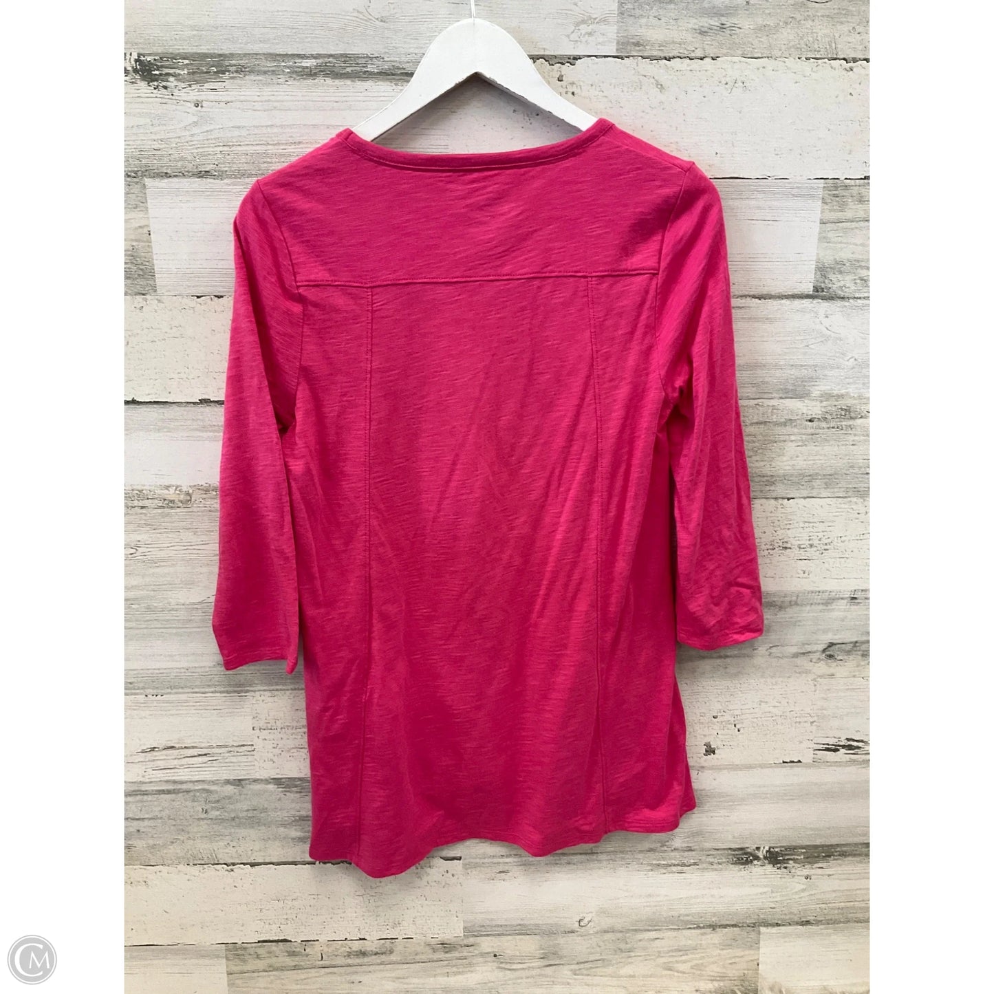 Top 3/4 Sleeve By Chicos In Pink, Size: S
