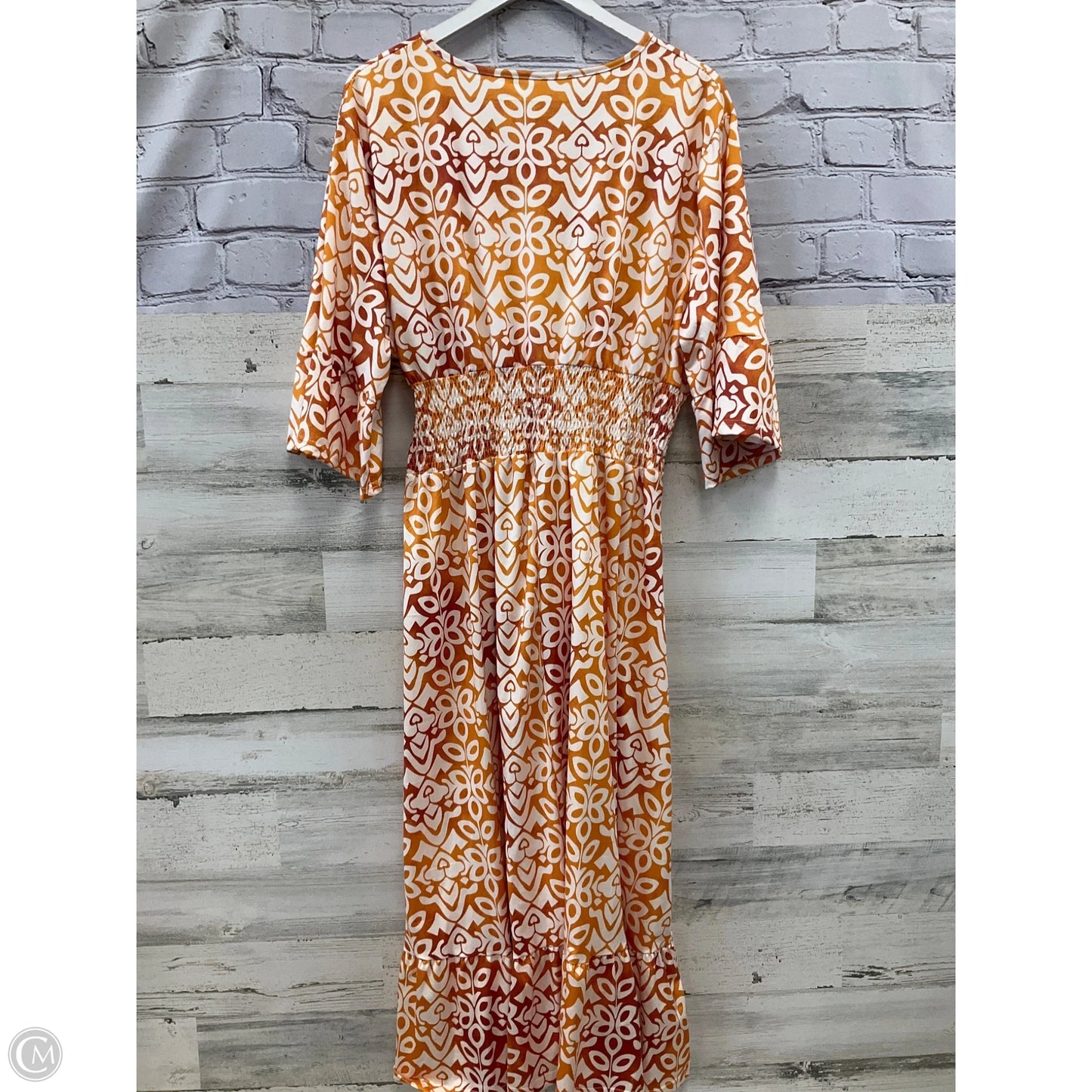 Dress Casual Maxi By Clothes Mentor In Gold, Size: 5x