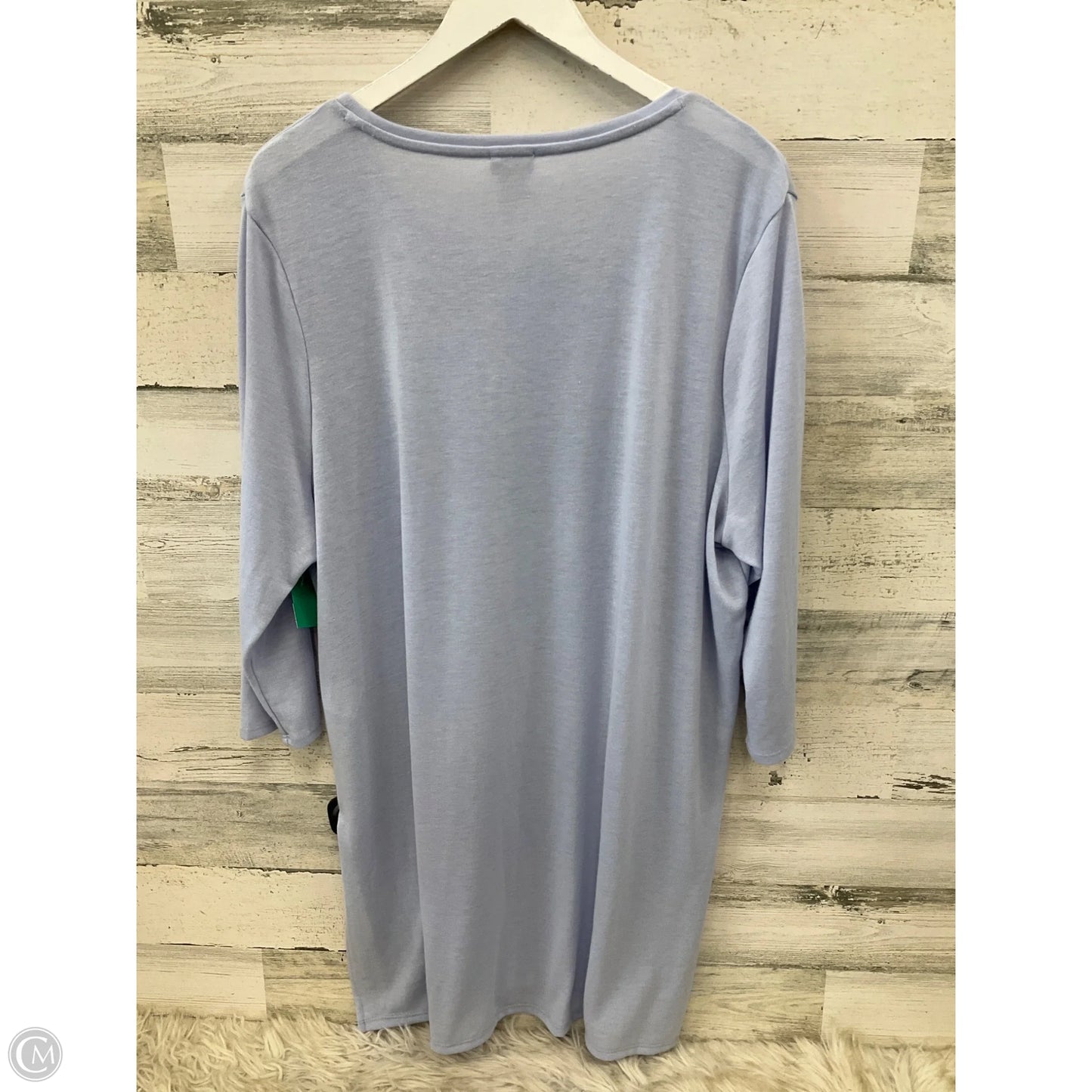Tunic 3/4 Sleeve By Chicos In Blue, Size: 2x