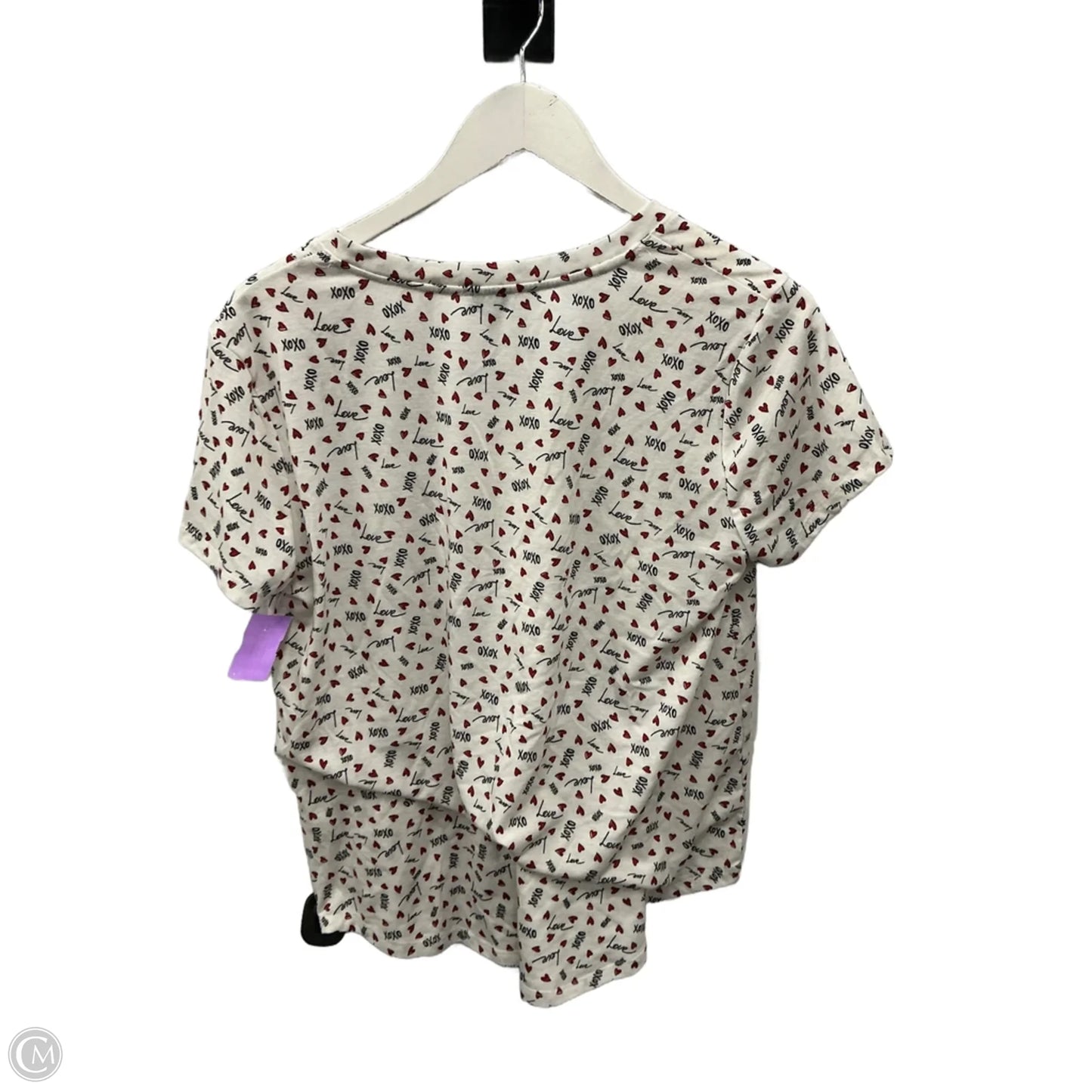 Top Short Sleeve By Freshman In White, Size: L