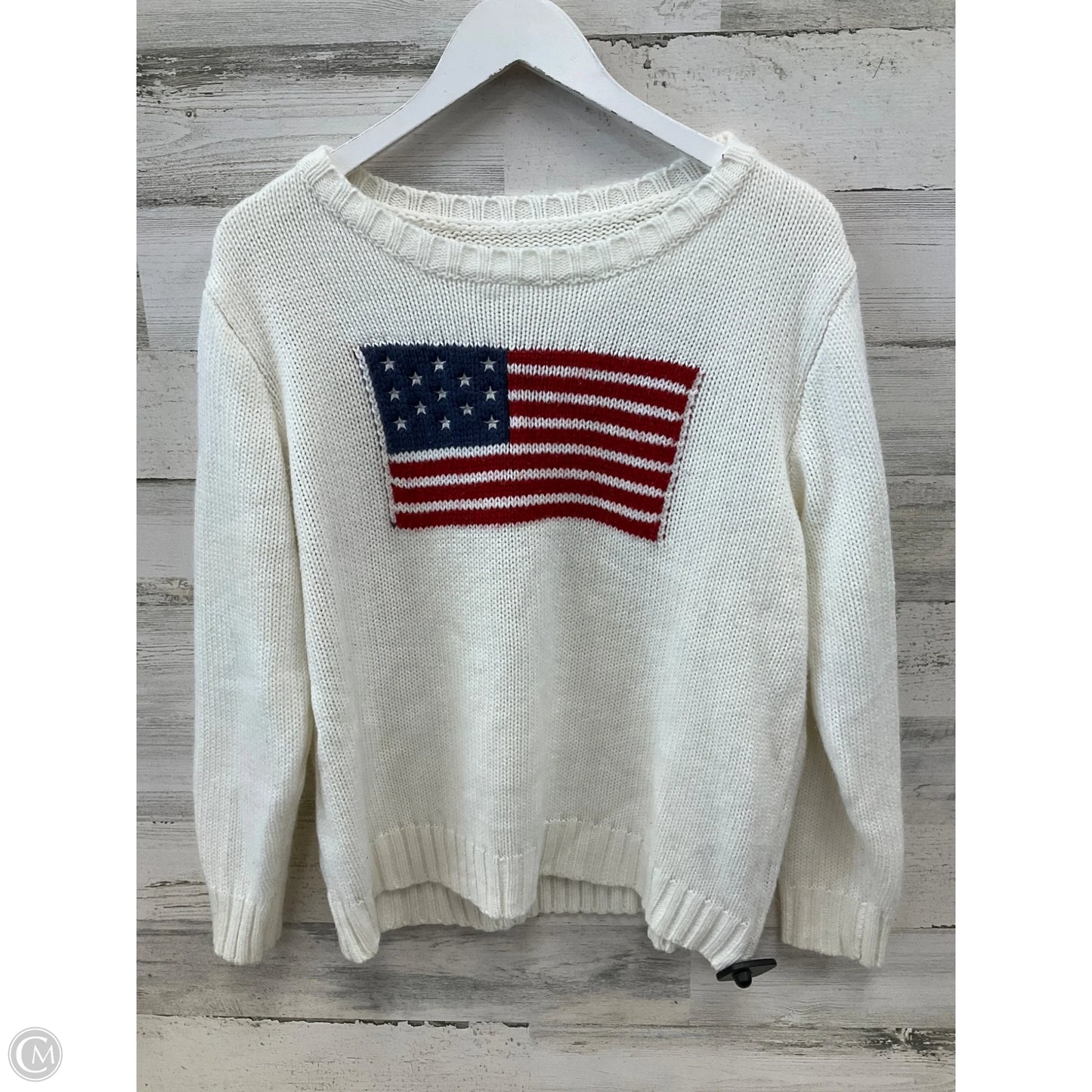 Sweater By Shein In White, Size: M