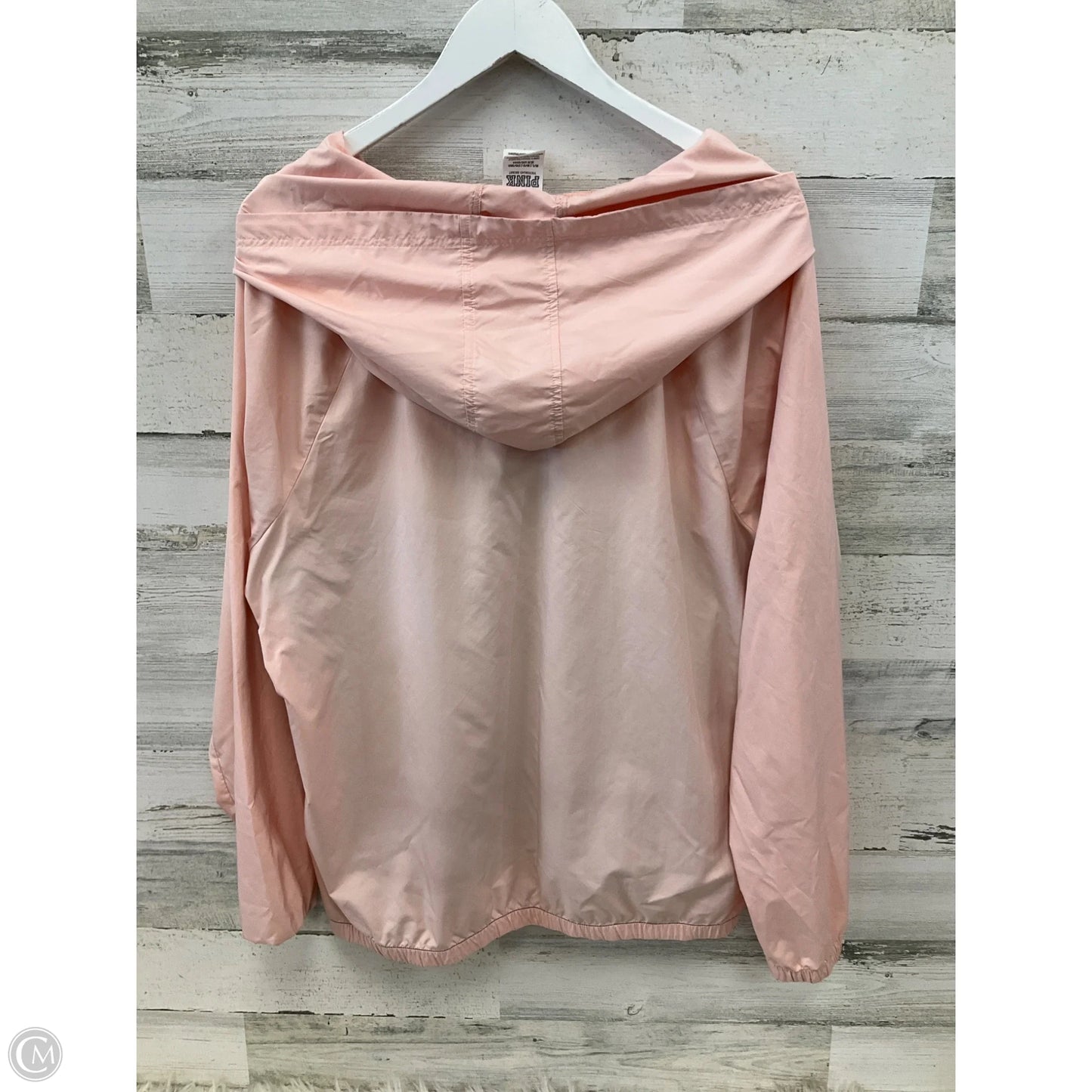 Jacket Windbreaker By Pink In Peach, Size: M