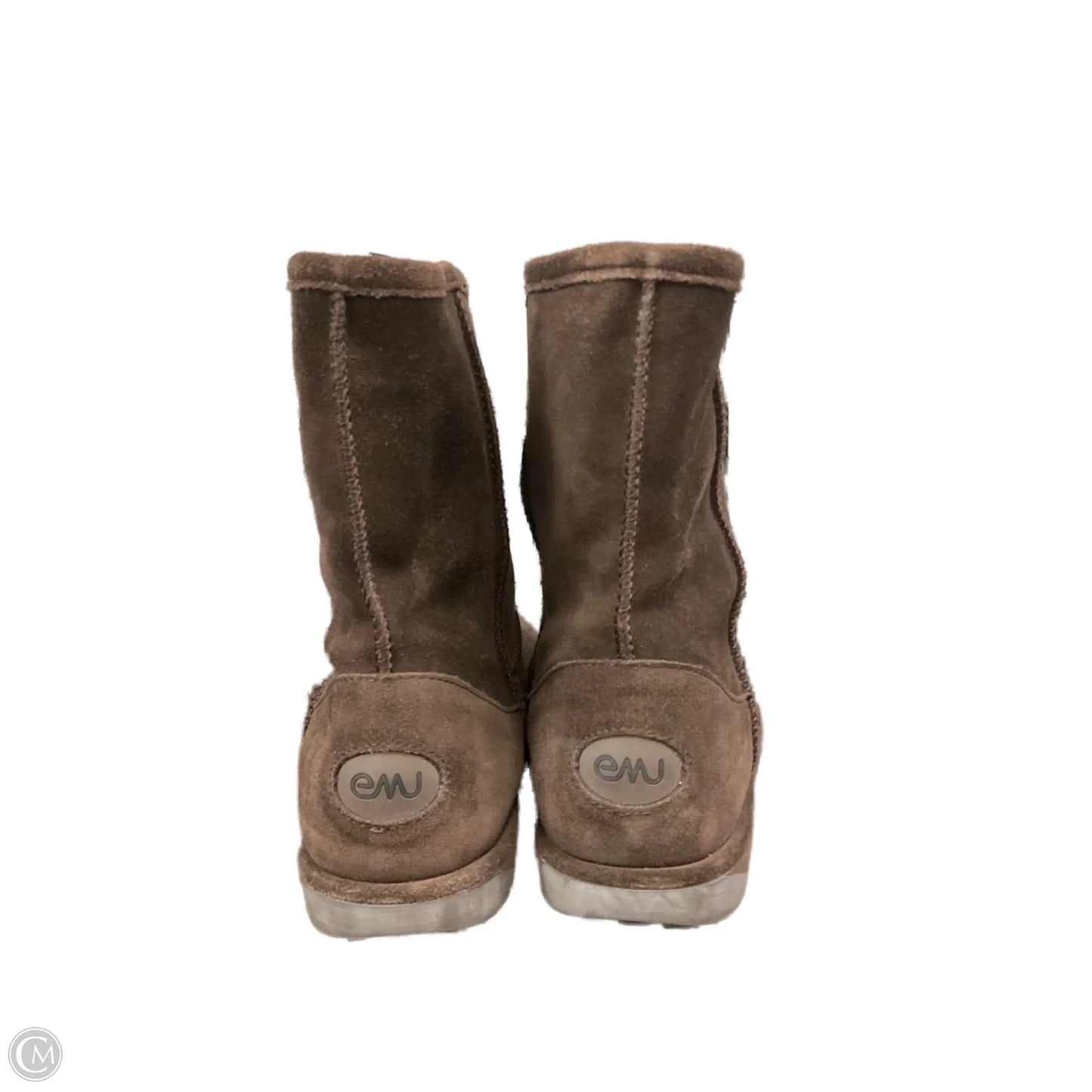 Boots Mid-calf Flats By Emu In Brown, Size: 10