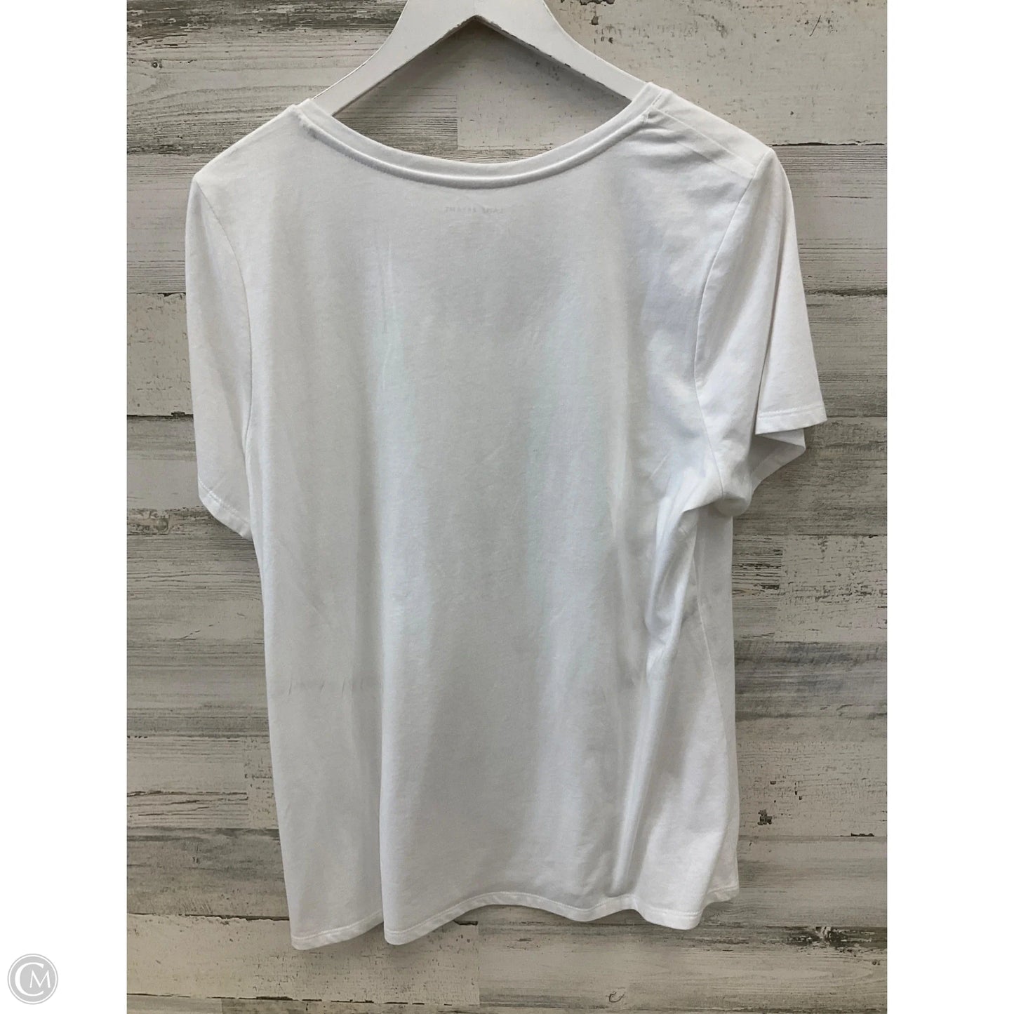 Top Short Sleeve By Lane Bryant In White, Size: Xl