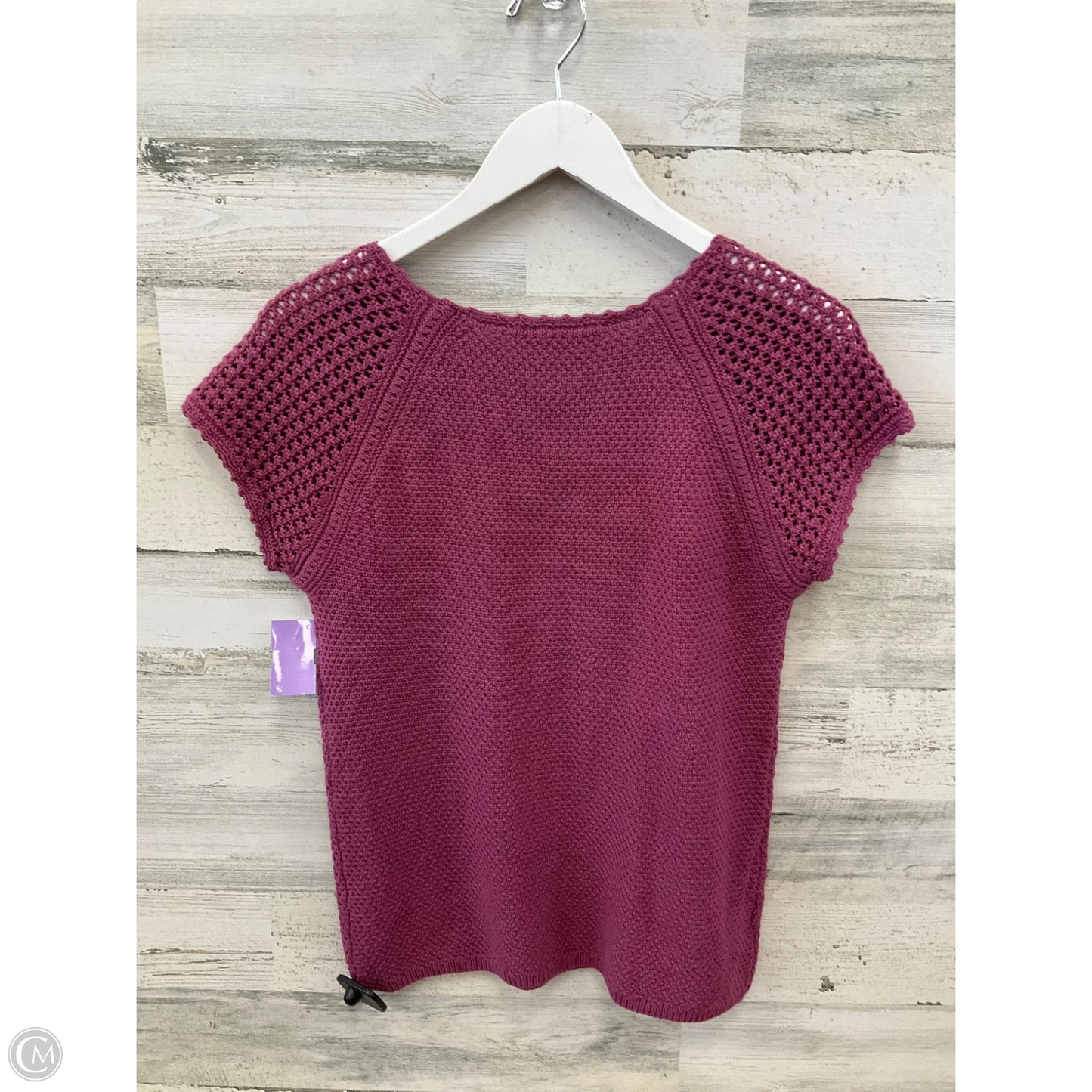 Top Short Sleeve By Loft In Mauve, Size: S