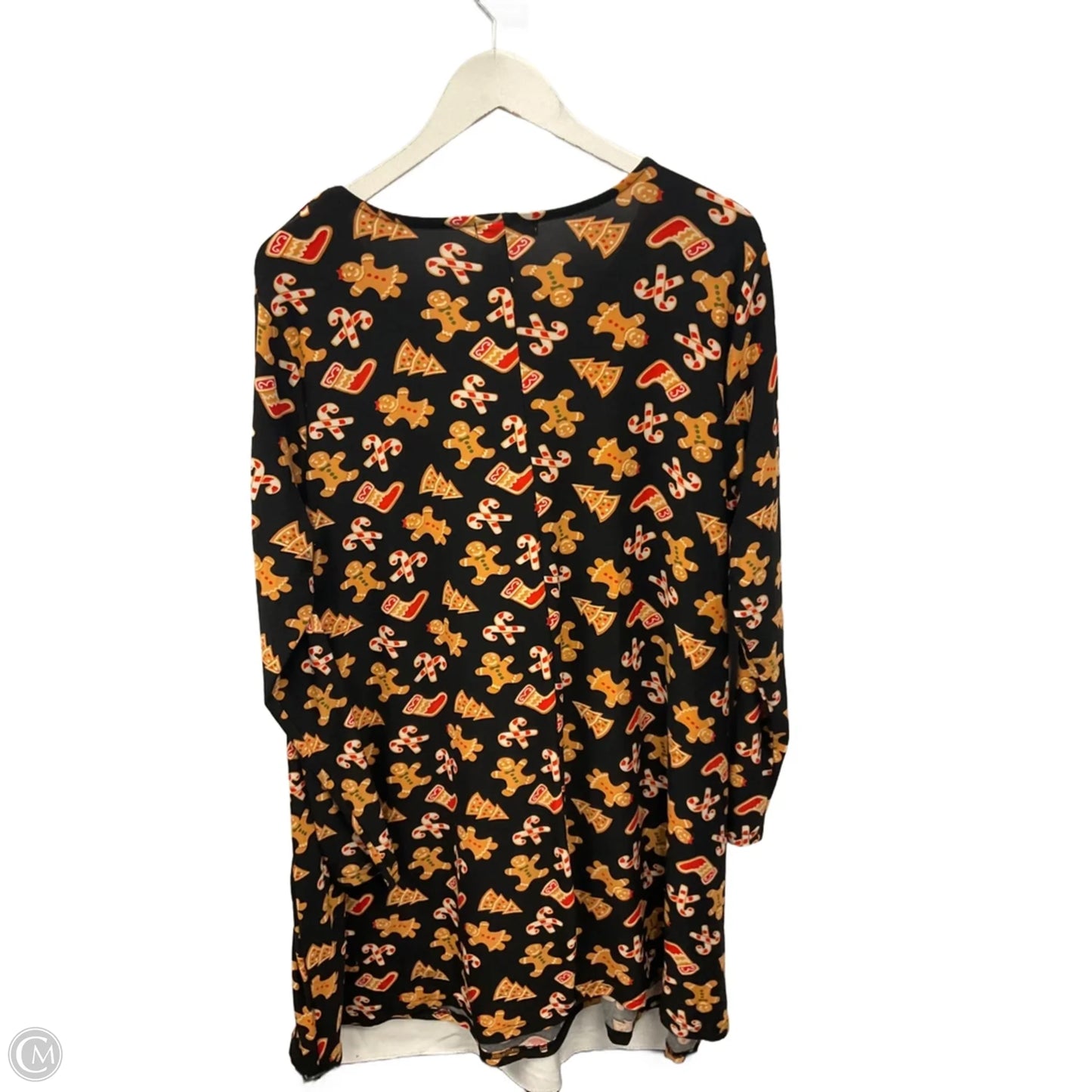 Tunic Long Sleeve By Clothes Mentor In Black, Size: 2x