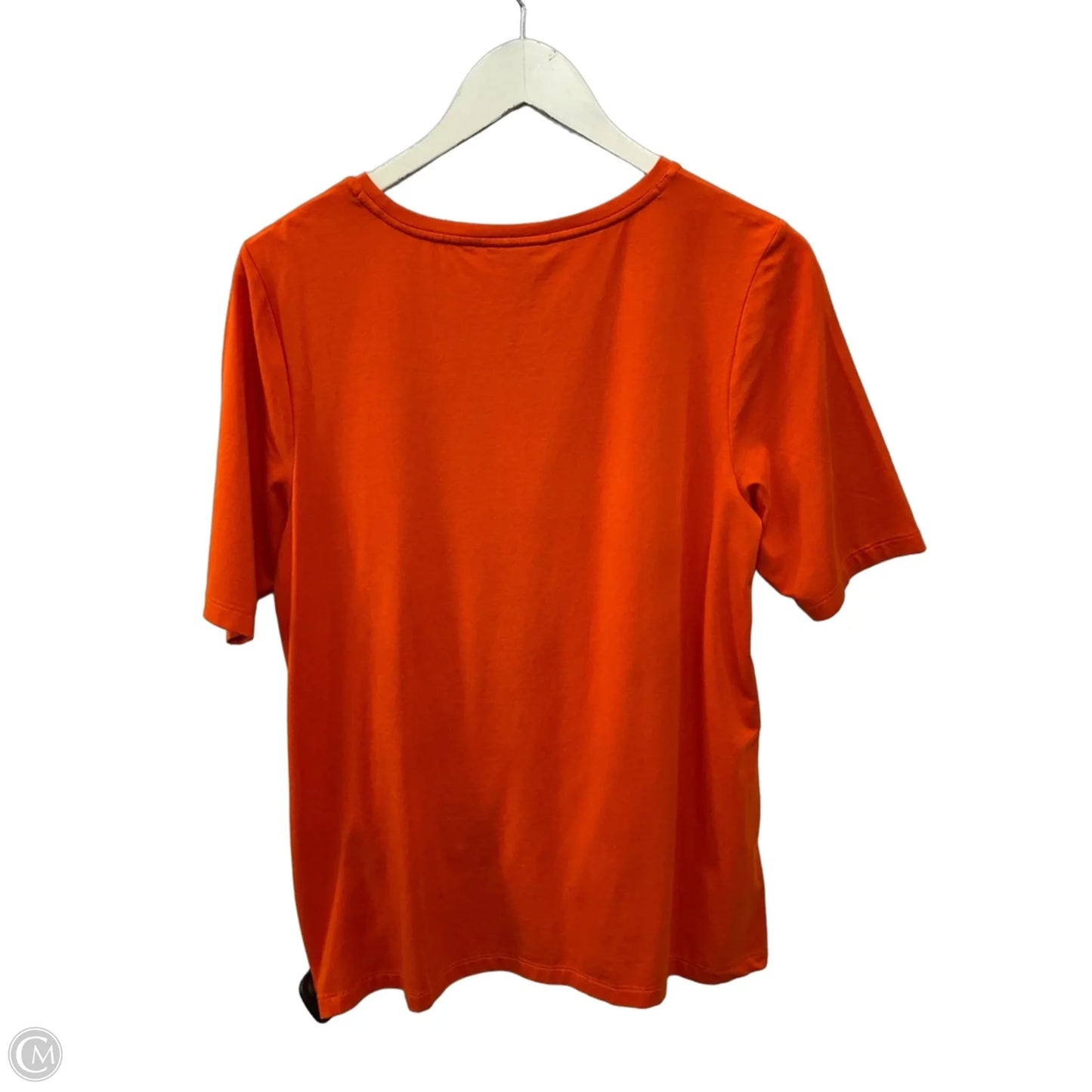 Top Short Sleeve By Chicos In Orange, Size: M