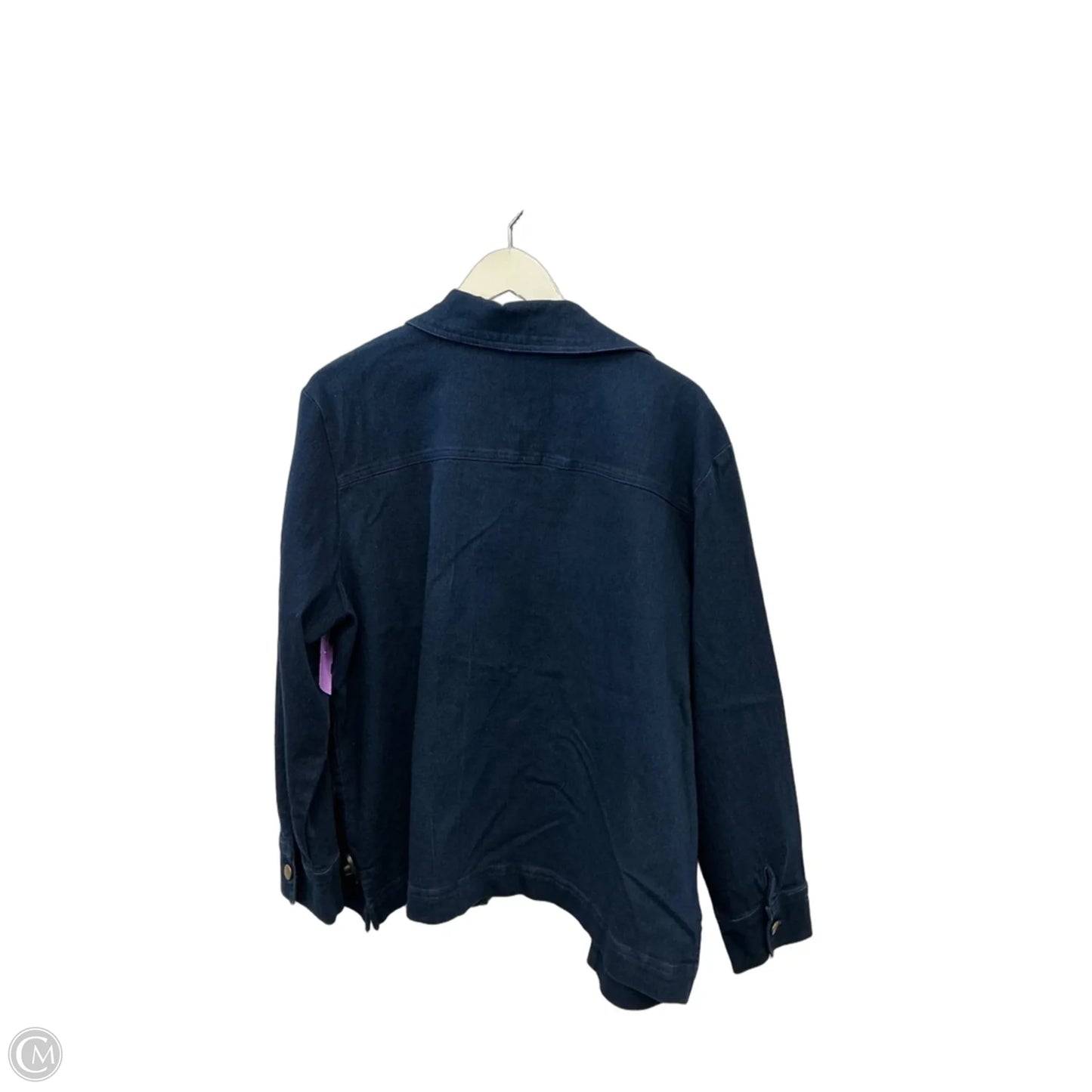 Jacket Denim By Bon Worth In Blue Denim, Size: L
