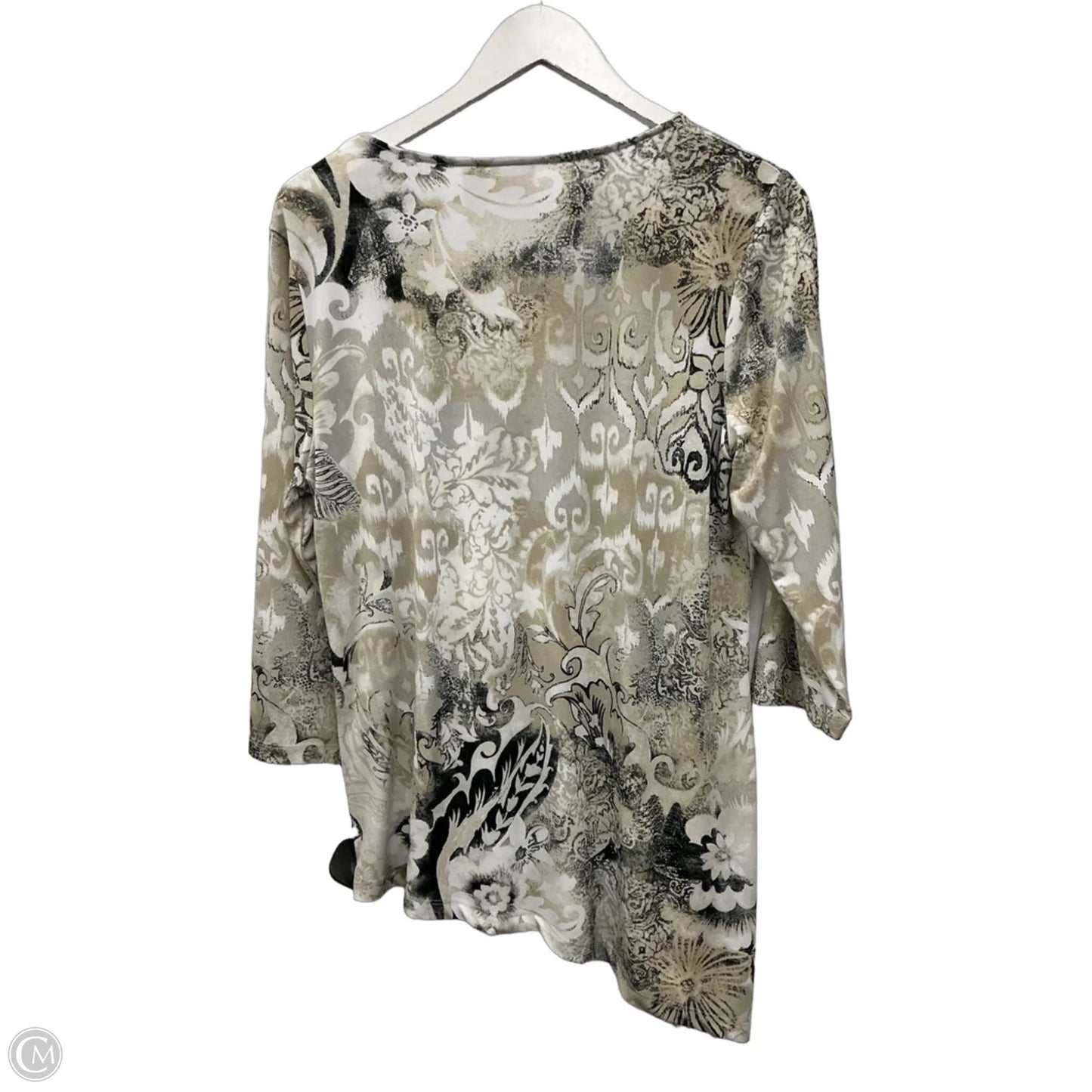 Top 3/4 Sleeve By Chicos In Beige, Size: M
