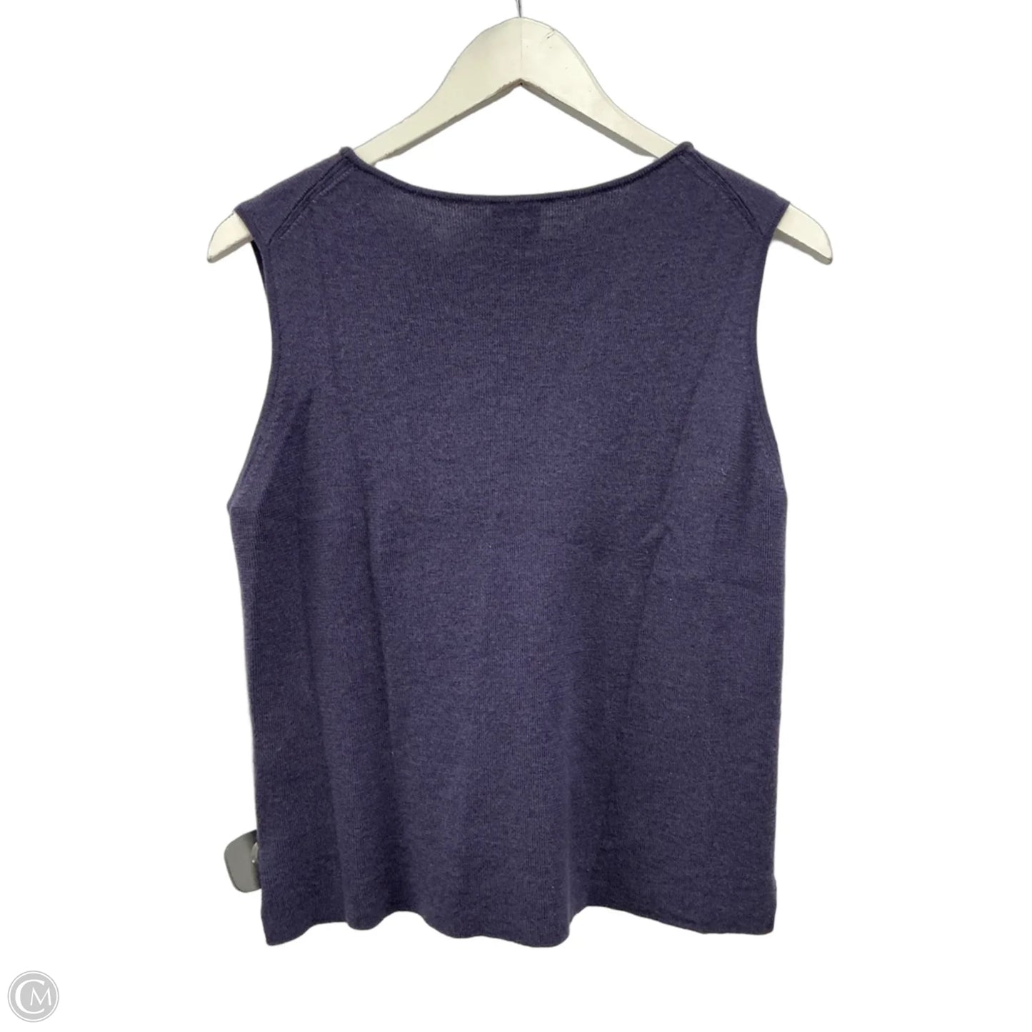 Sweater Short Sleeve By Eileen Fisher In Blue, Size: M