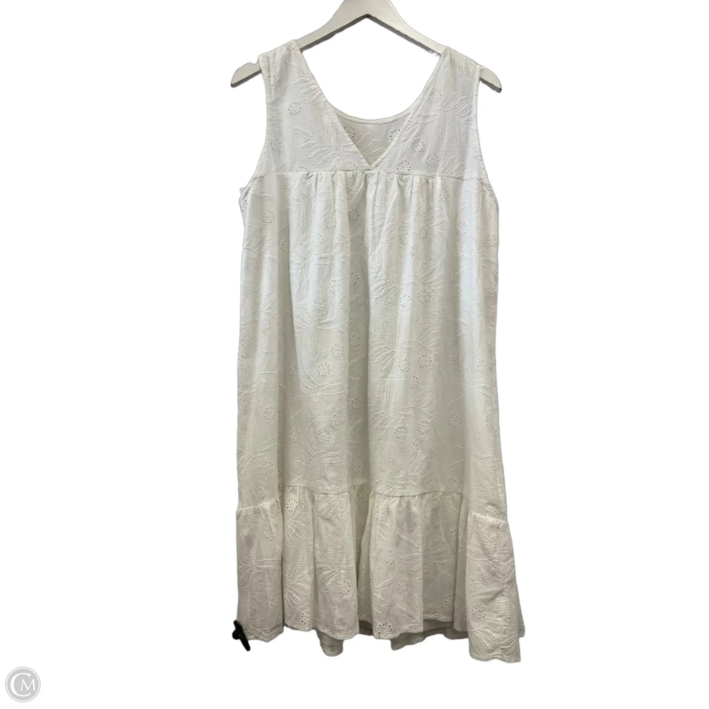 Dress Casual Midi By Lucky Brand In White, Size: M