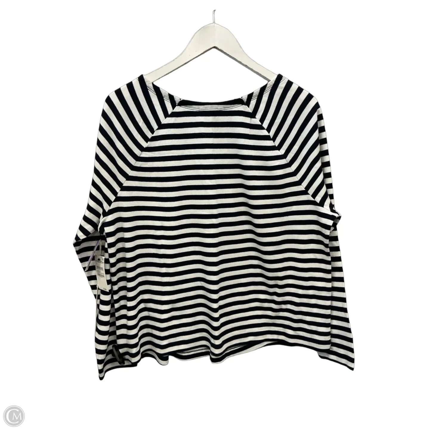 Top Long Sleeve By Caslon In Striped Pattern, Size: M