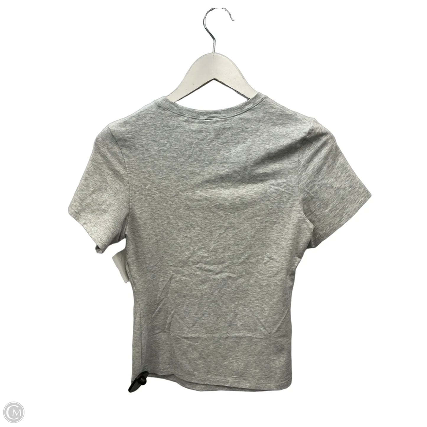 Athletic Top Short Sleeve By Skims In Grey, Size: L