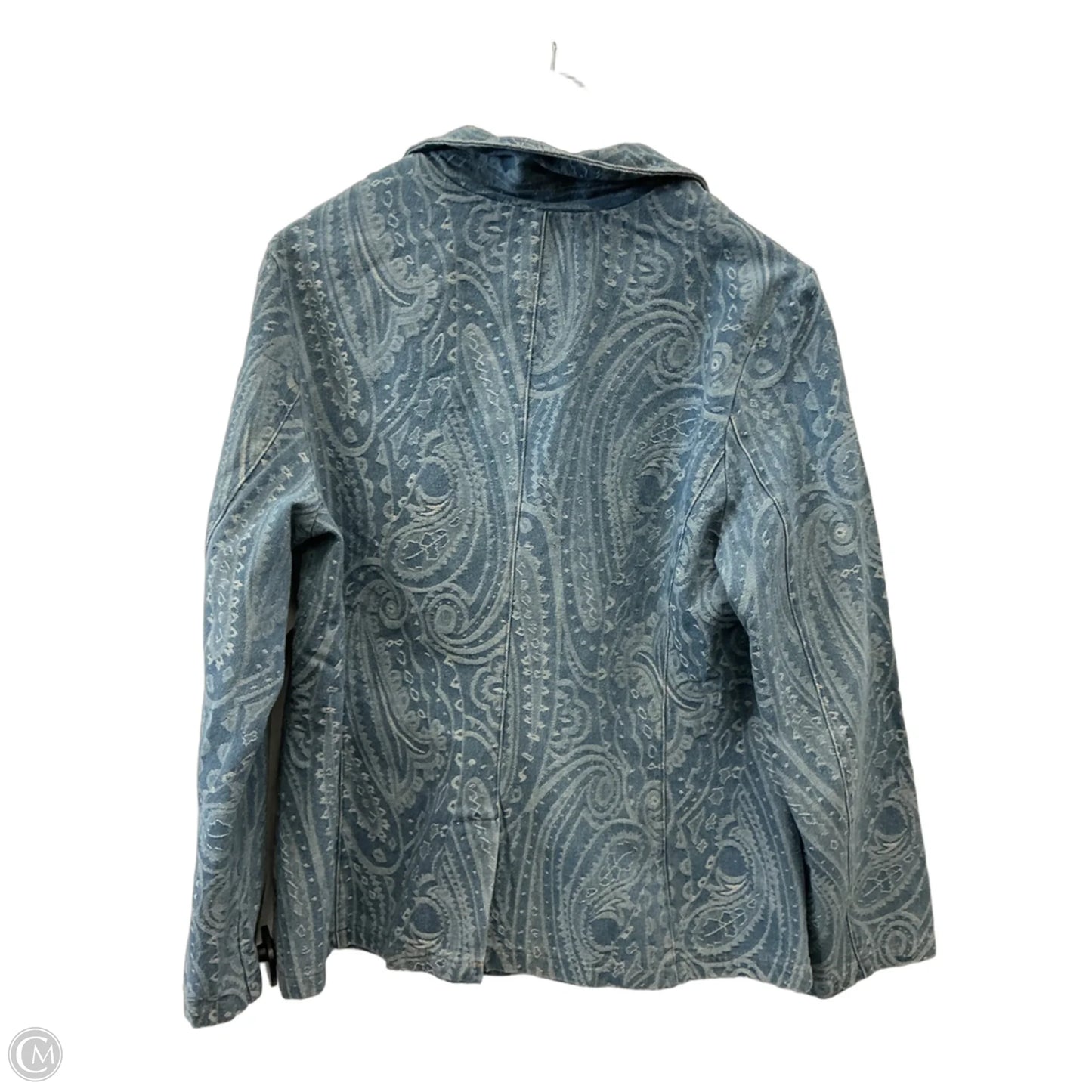 Jacket Denim By Solitaire In Blue Denim, Size: L