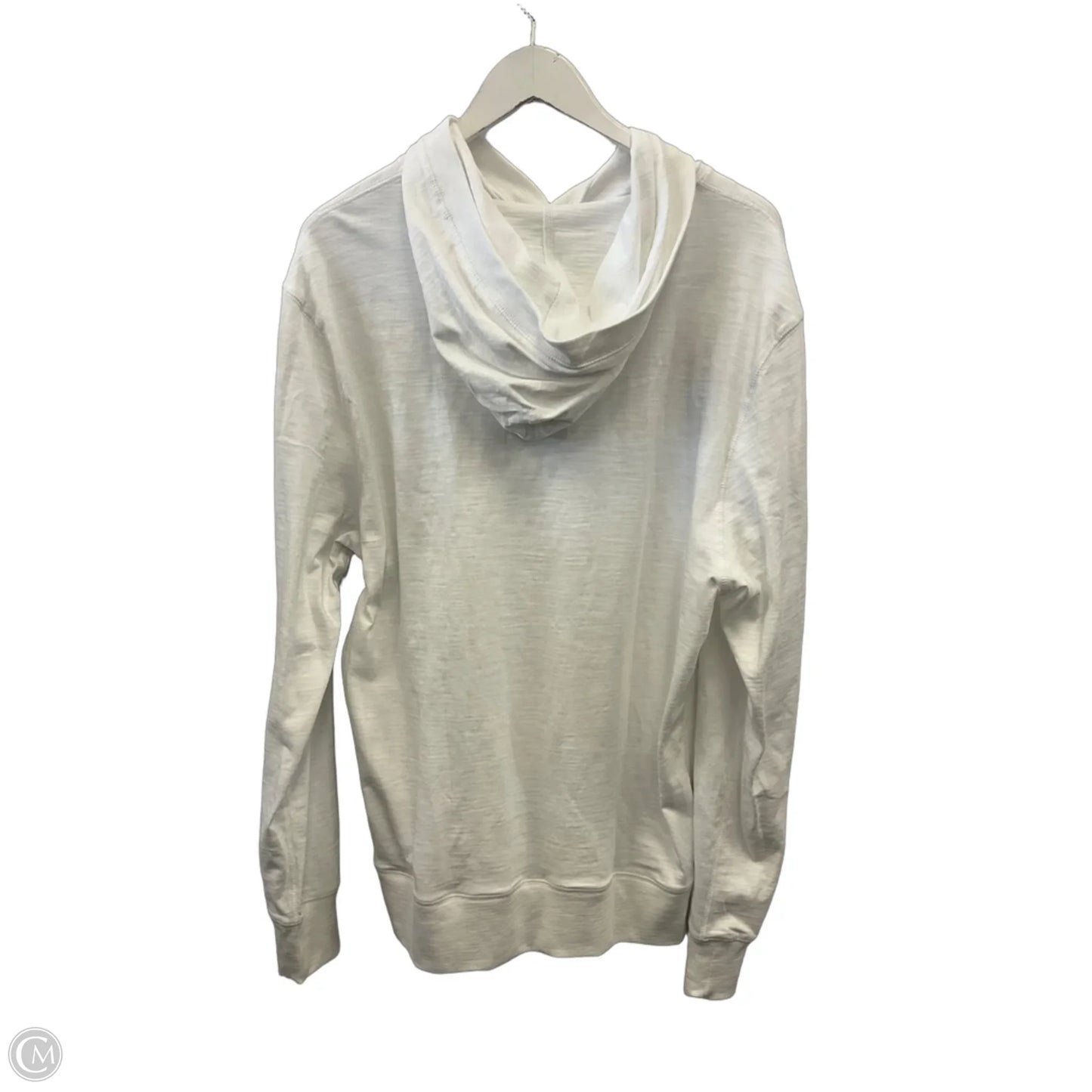 Sweatshirt Hoodie By J. Crew In White, Size: L