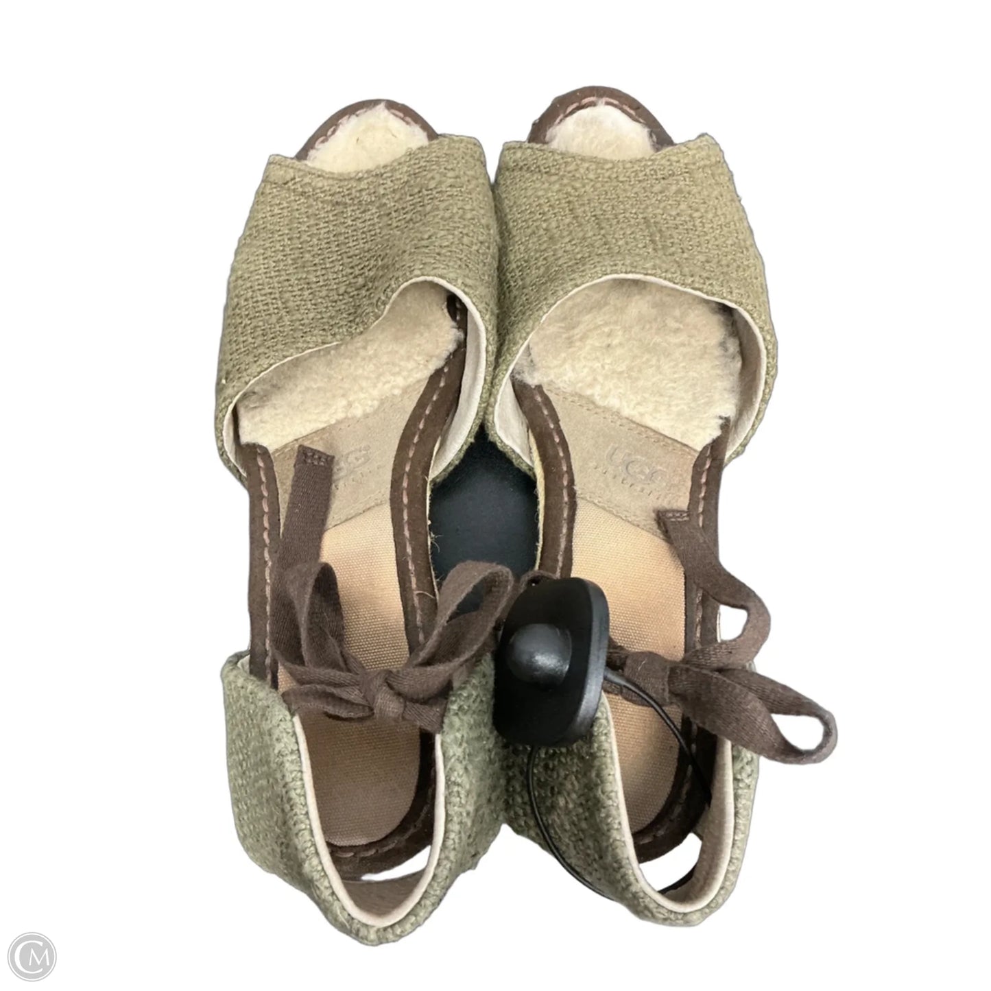 Sandals Designer By Ugg In Green, Size: 10