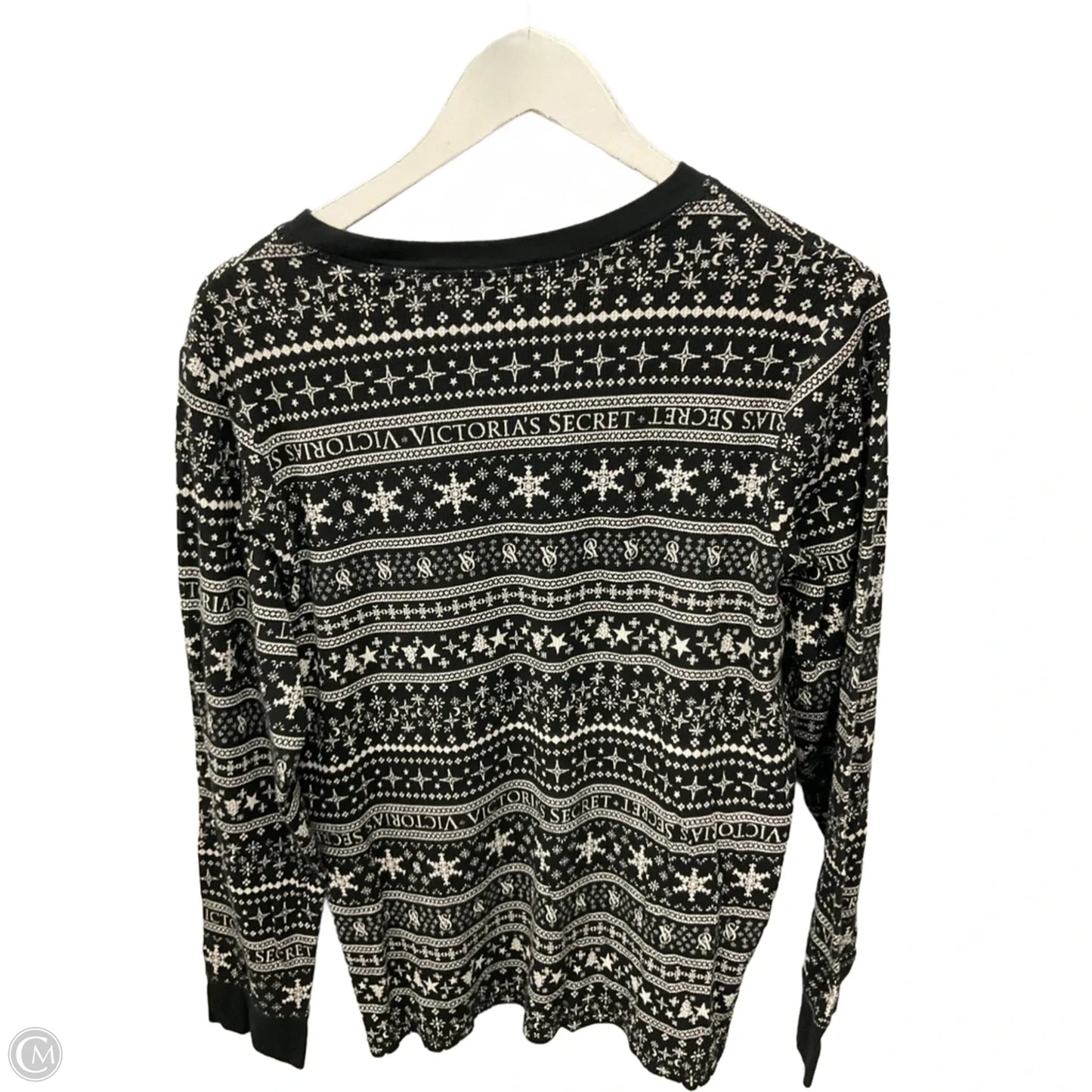 Top Long Sleeve By Victorias Secret In Black, Size: 2x