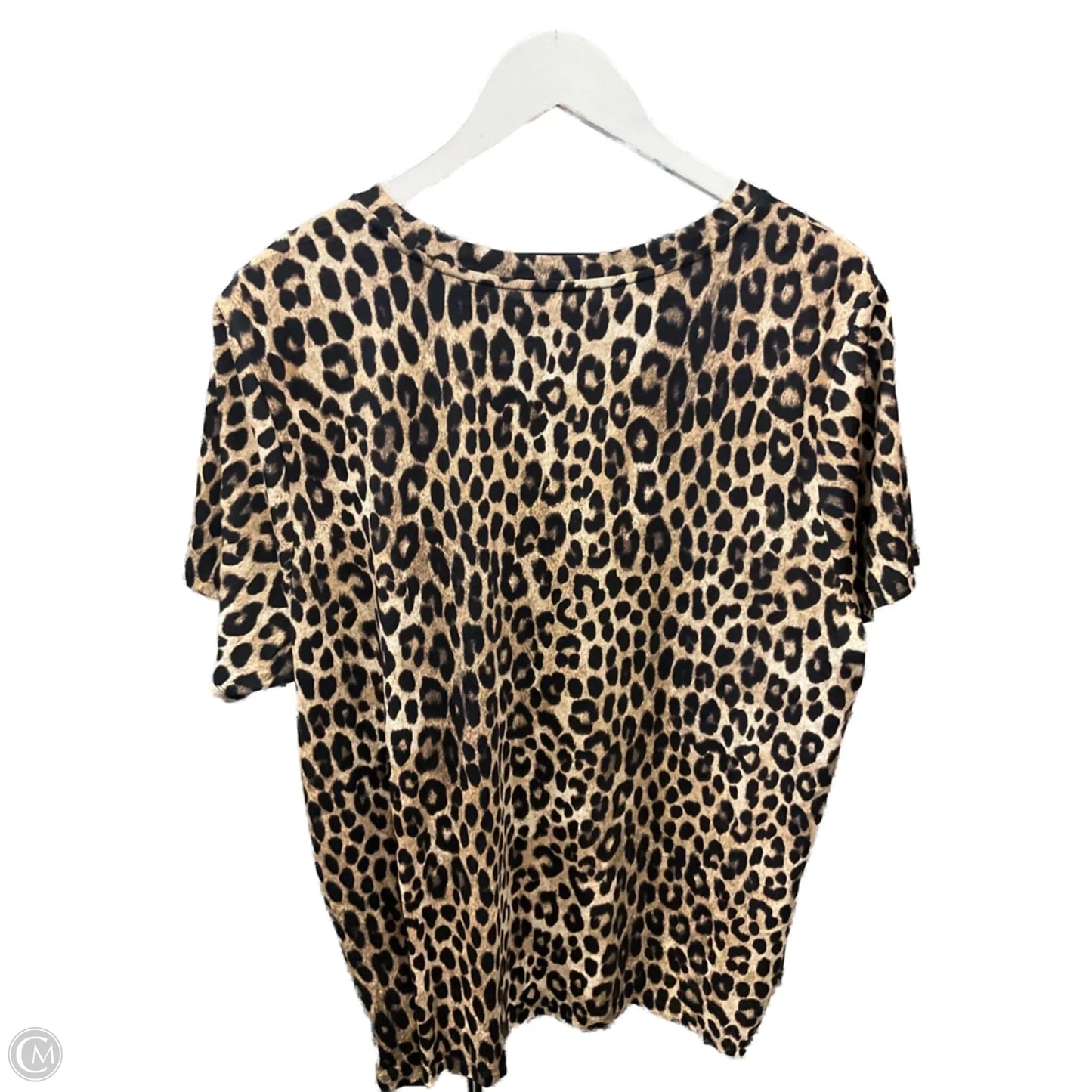 Top Short Sleeve By Michael By Michael Kors In Animal Print, Size: 2x