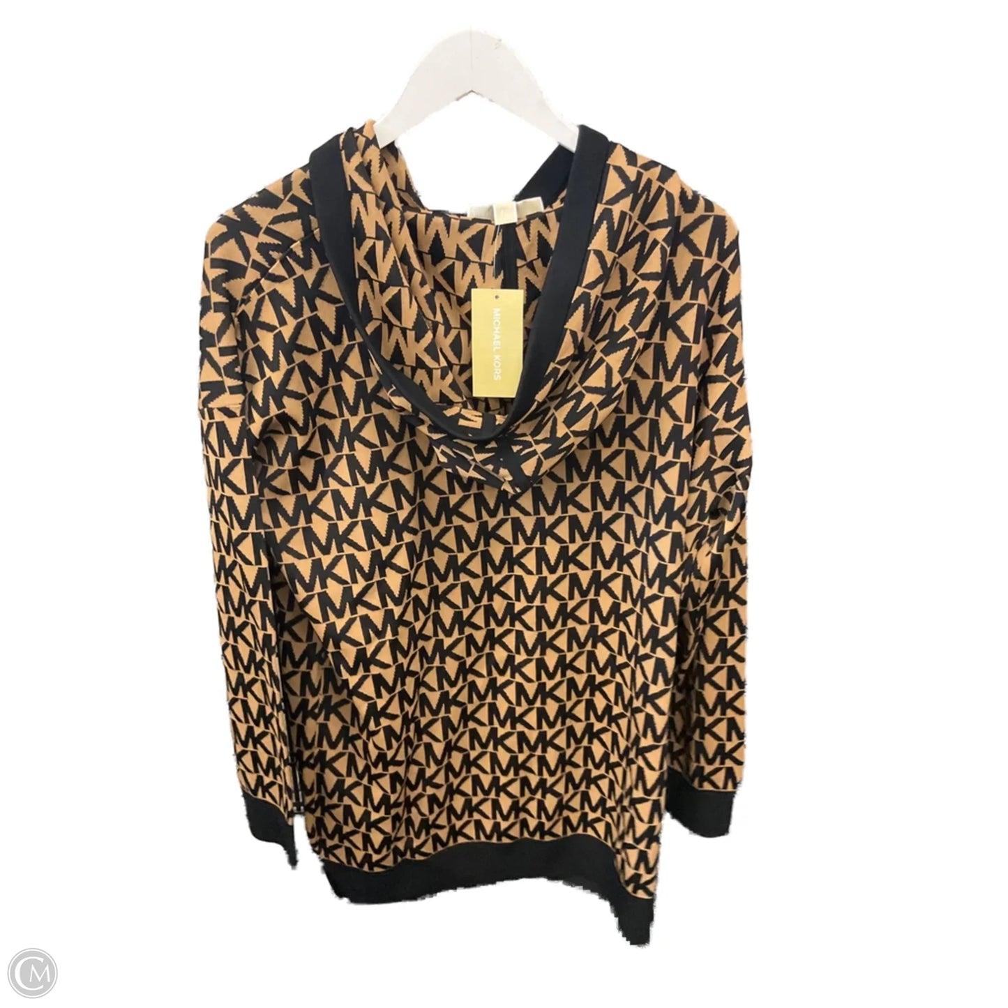 Dress Sweater By Michael By Michael Kors In Black & Tan, Size: L