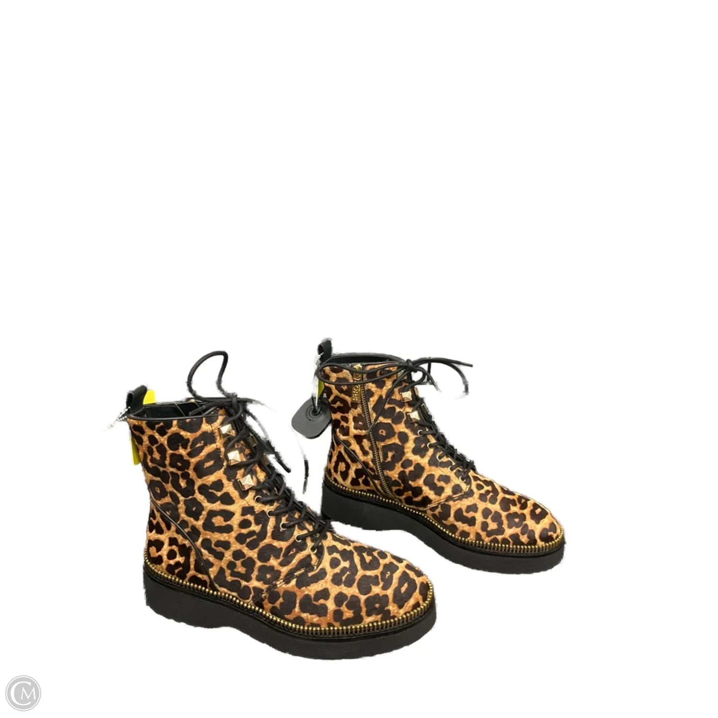 Boots Designer By Michael Kors In Animal Print, Size: 8