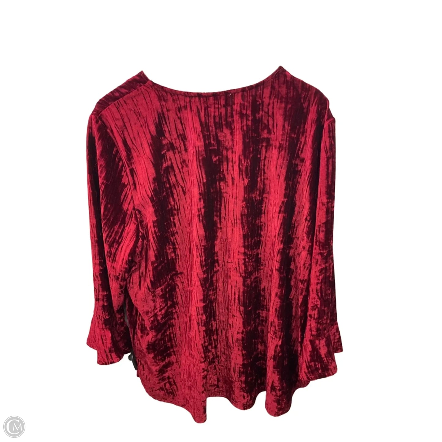 Top 3/4 Sleeve By Alfred Dunner In Red, Size: 2x