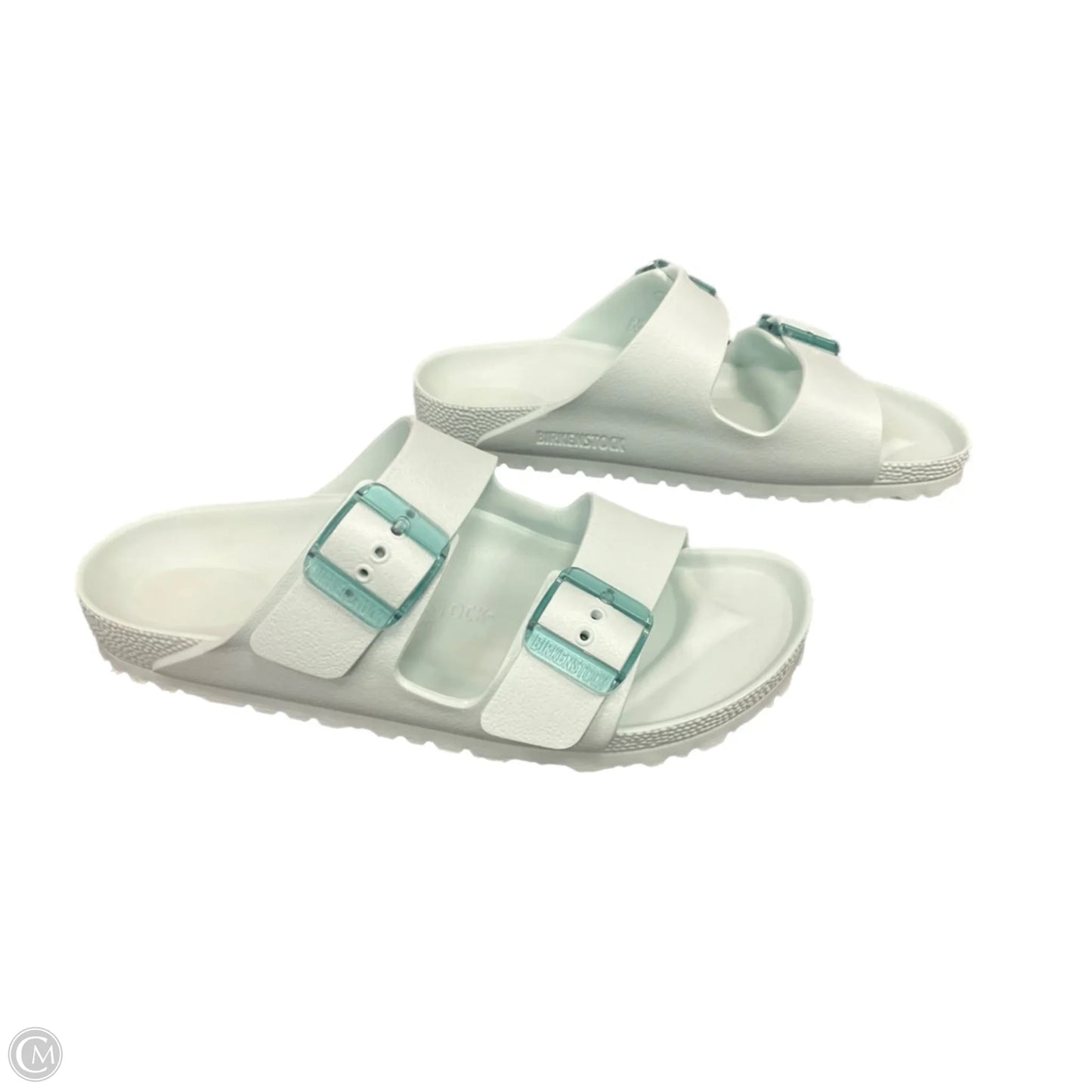 Sandals Flats By Birkenstock In Aqua, Size: 8.5