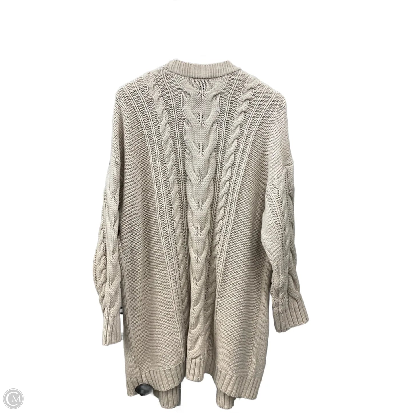 Sweater Cardigan By Torrid In Beige, Size: 1x