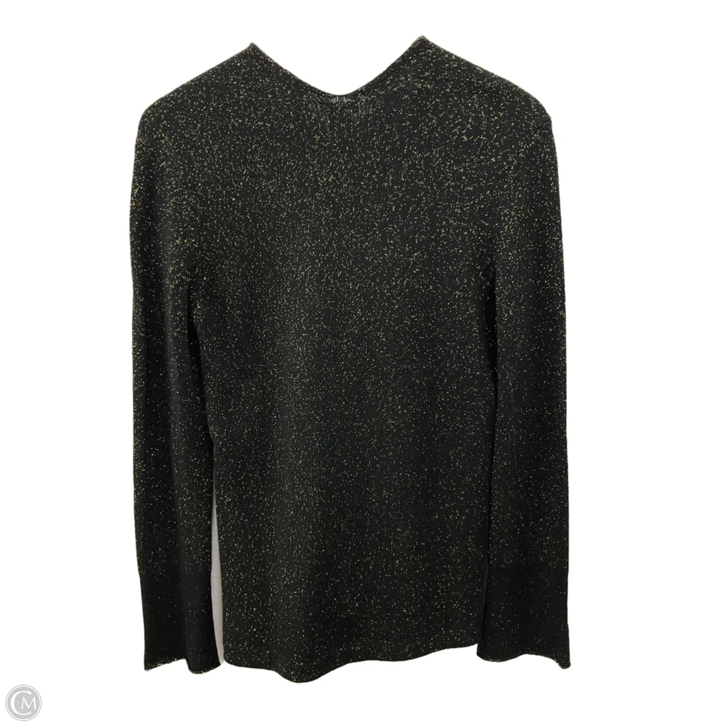Sweater By Ann Taylor In Black & Gold, Size: M