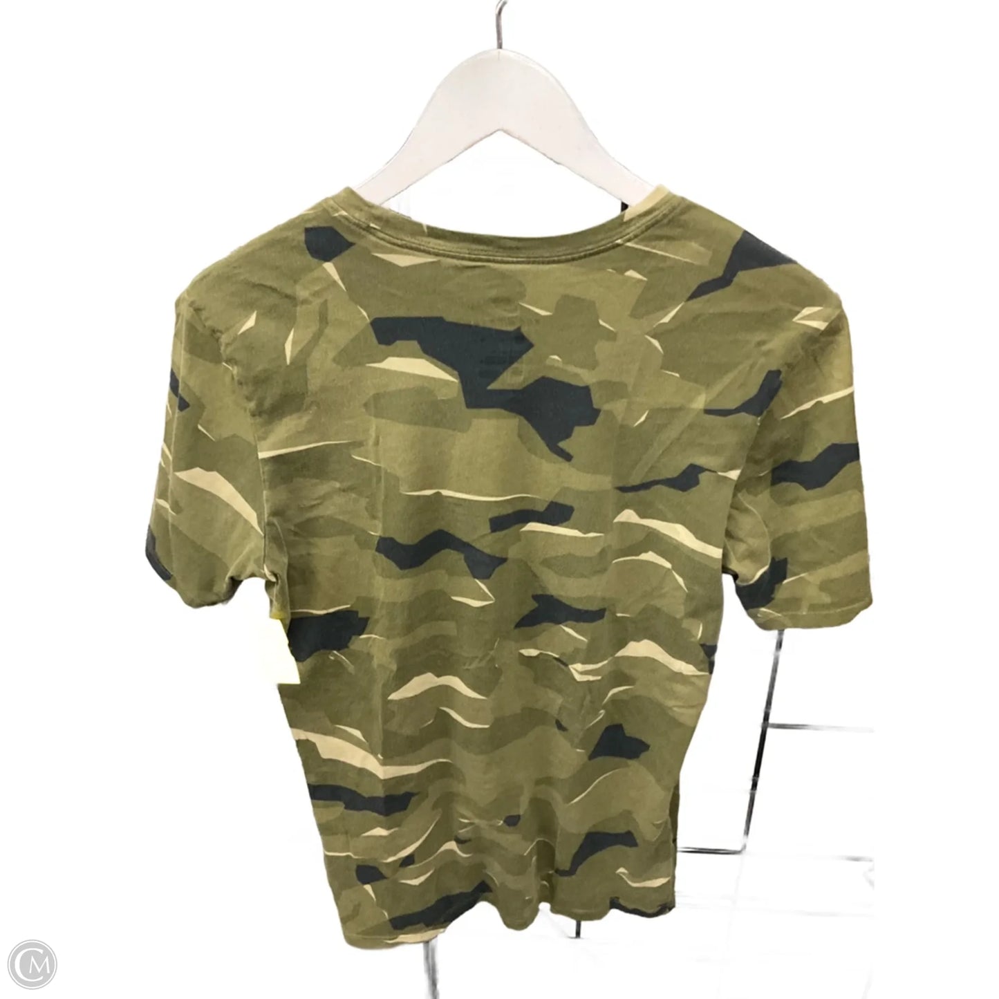 Top Short Sleeve By Nike Apparel In Camouflage Print, Size: S