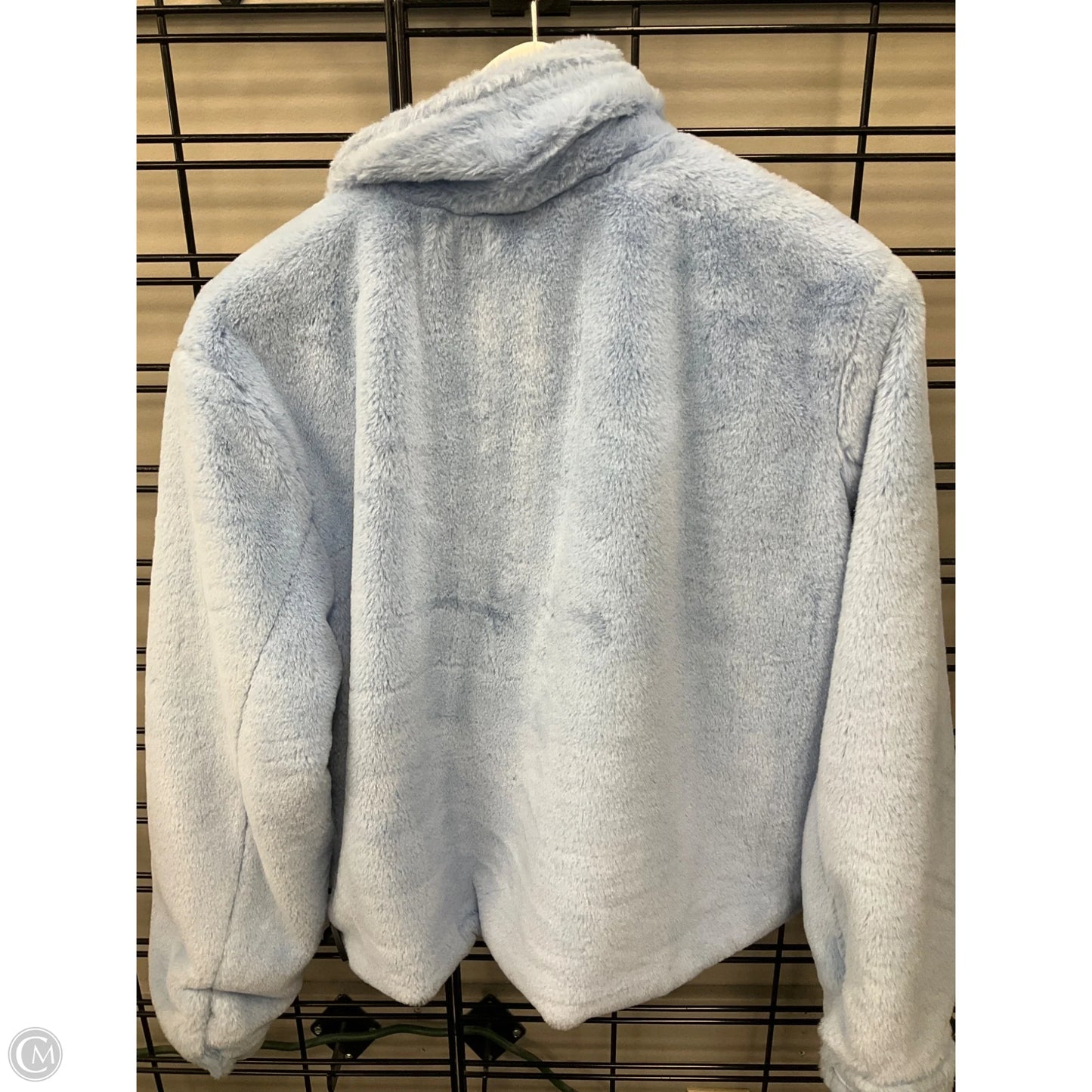 Jacket Faux Fur & Sherpa By Clothes Mentor In Blue, Size: Xl
