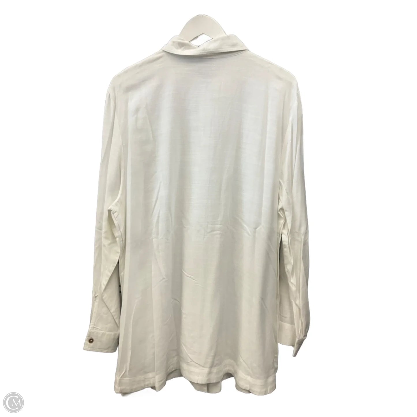 Top Long Sleeve By Chicos In White, Size: Xl