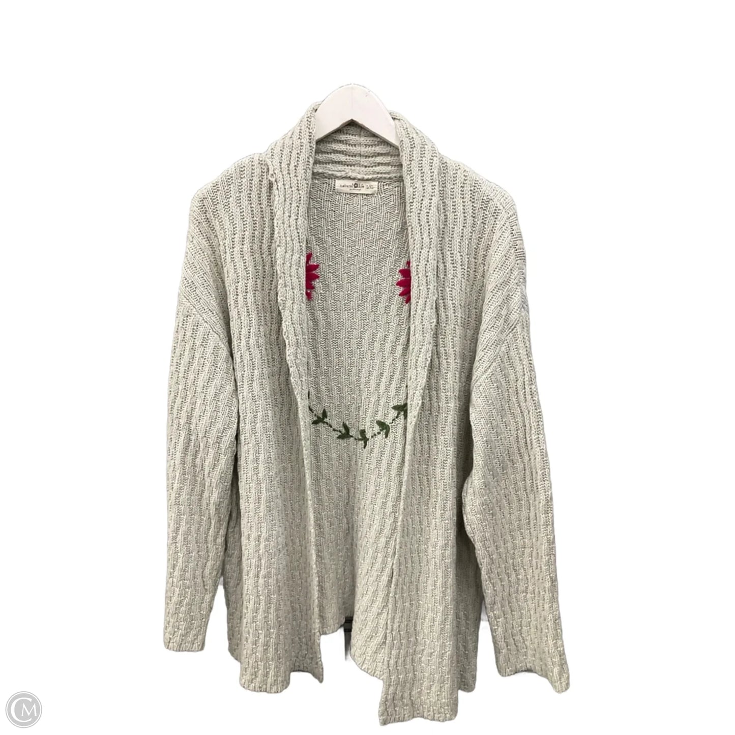 Sweater Cardigan By Natural Life In Beige, Size: L