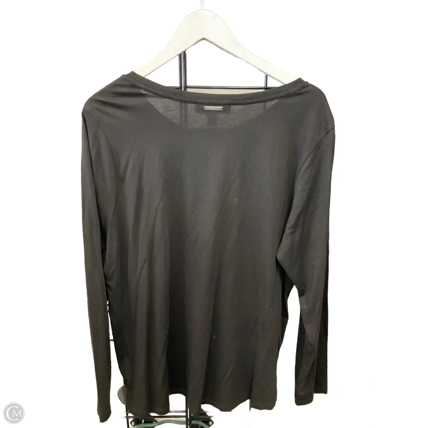 Top Long Sleeve By Michael By Michael Kors In Black, Size: 2x