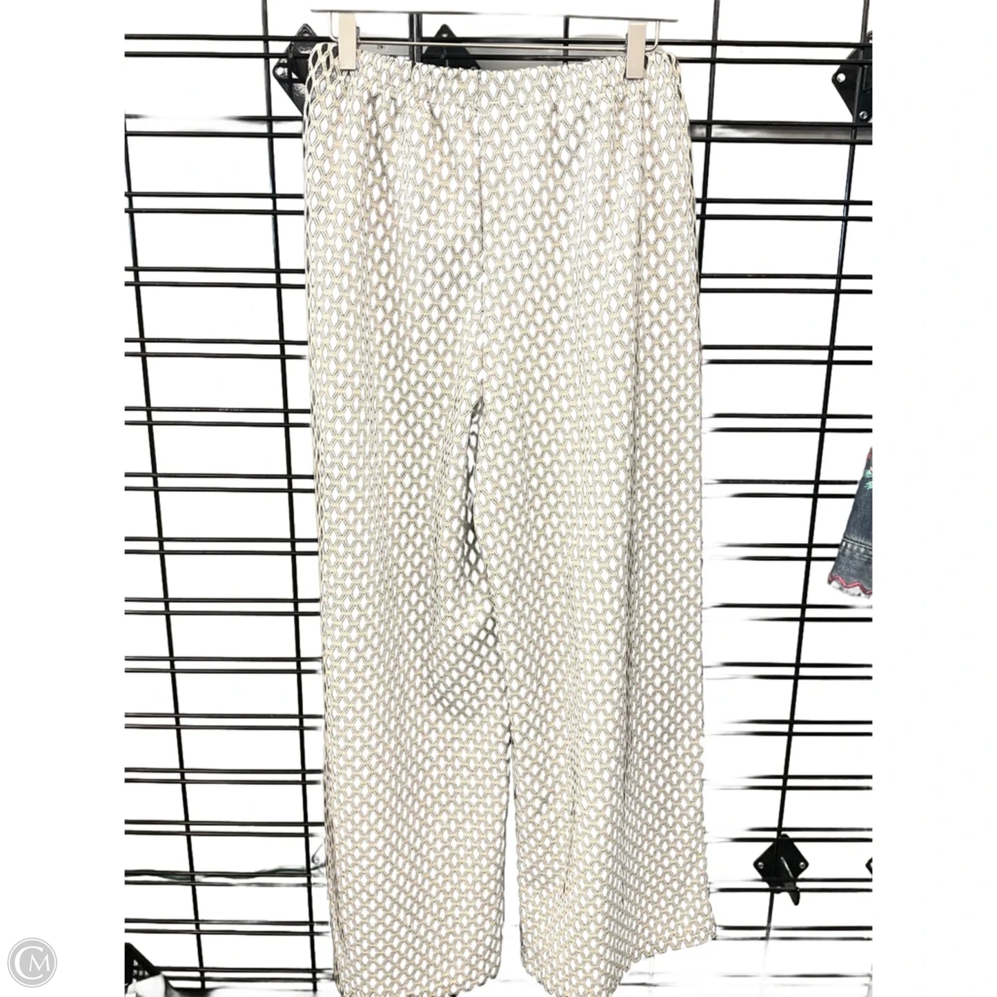 Pants Wide Leg By Cider In Black & Cream, Size: Xl