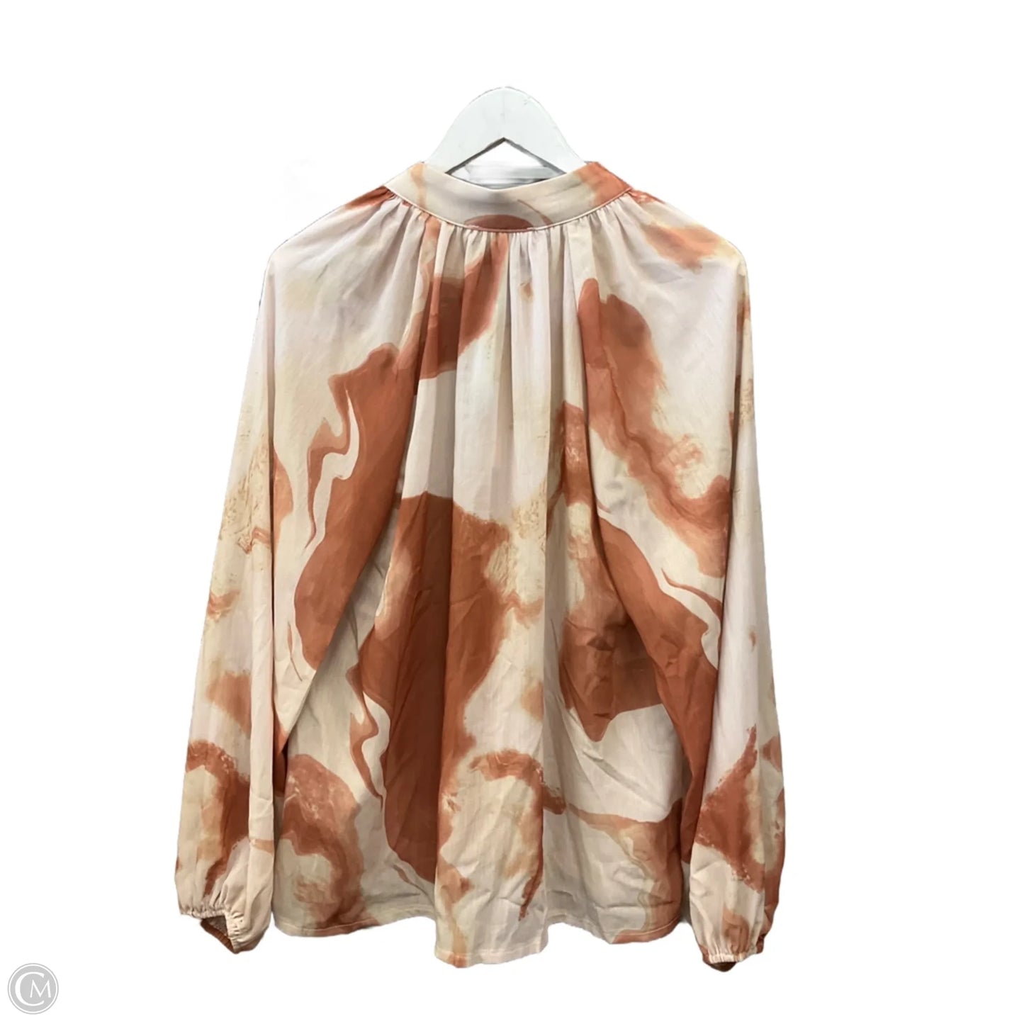 Top Long Sleeve By Clothes Mentor In Tan, Size: M