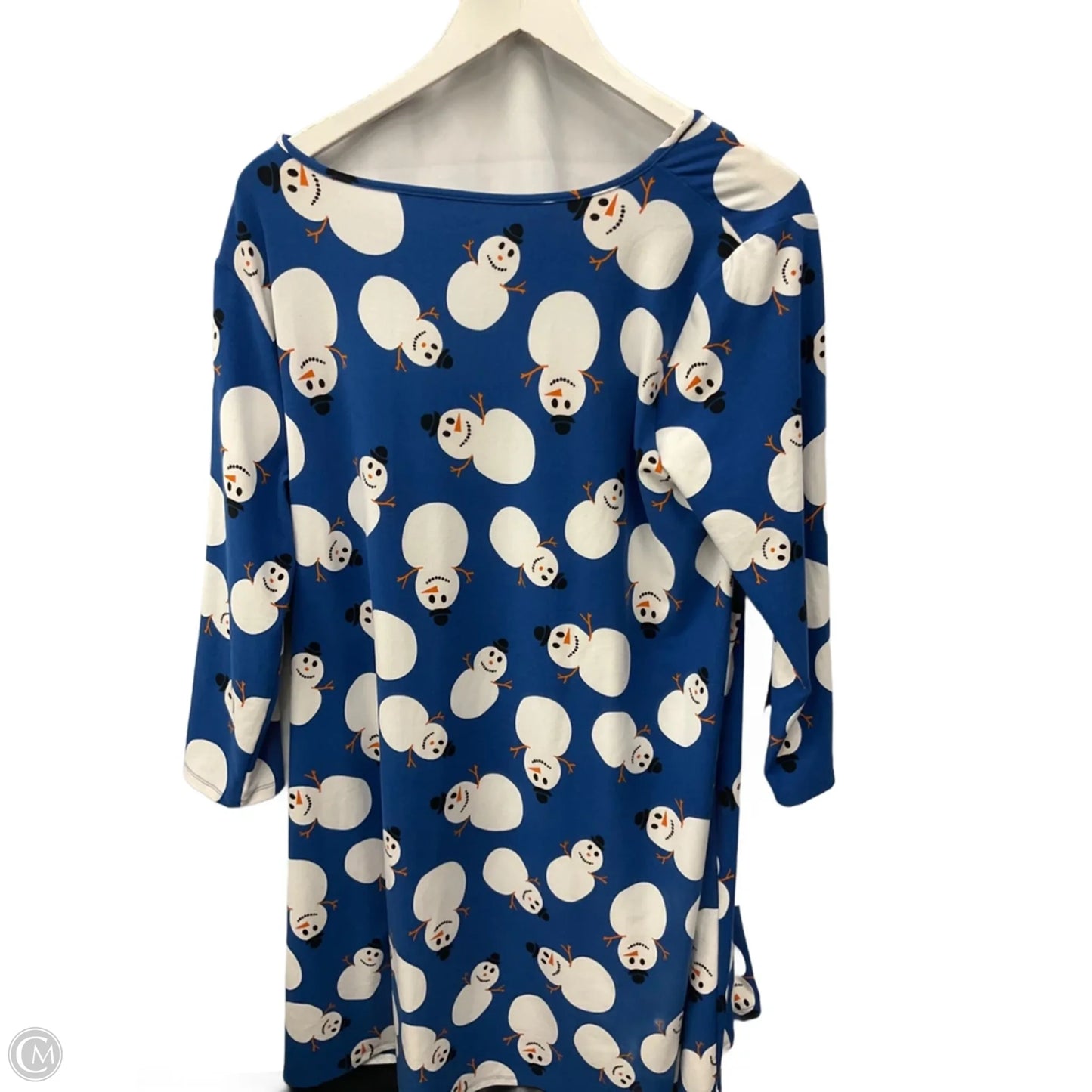 Dress Casual Short By Clothes Mentor In Blue & White, Size: Xl