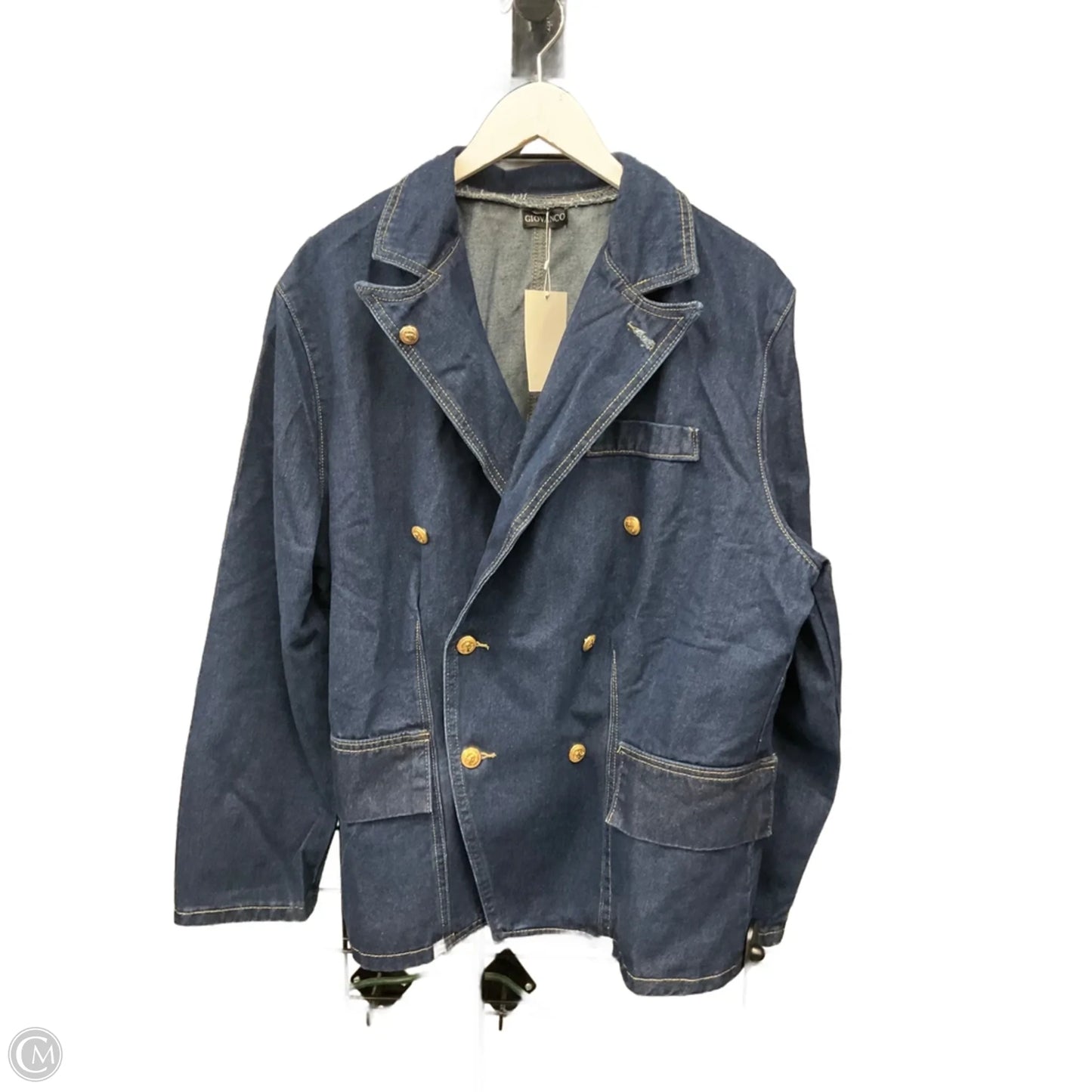 Jacket Denim By Clothes Mentor In Blue Denim, Size: Xxl