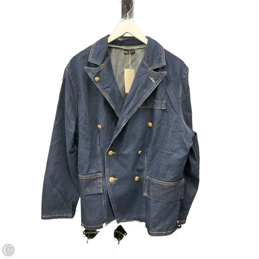 Jacket Denim By Clothes Mentor In Blue Denim, Size: Xxl