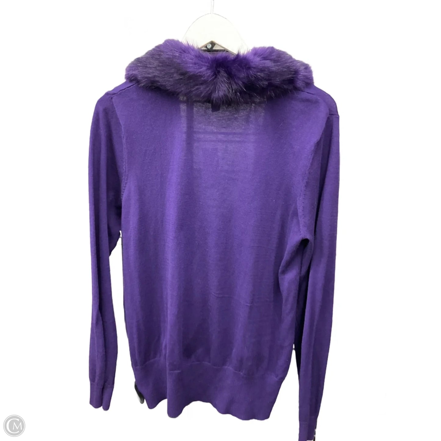 Cardigan By Roz And Ali In Purple, Size: Xl