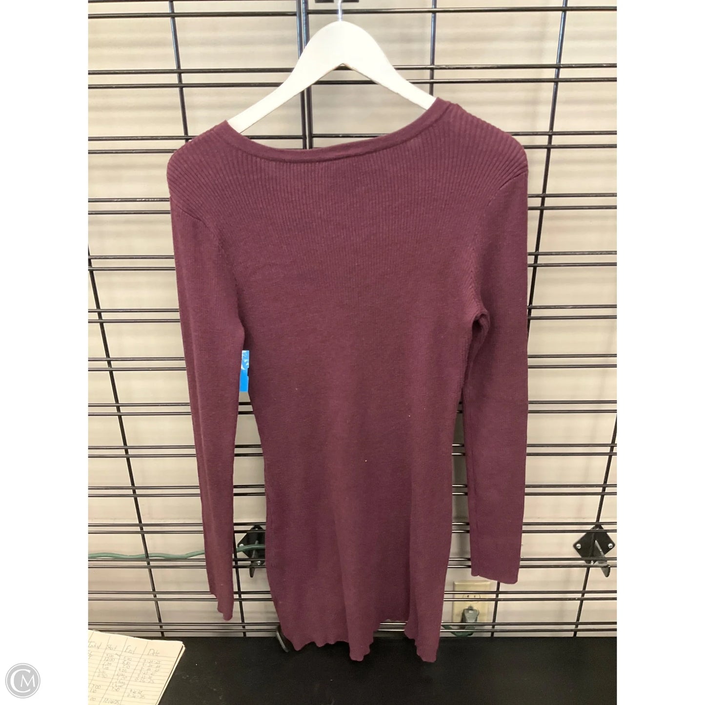 Tunic Long Sleeve By Bcx In Maroon, Size: Xl