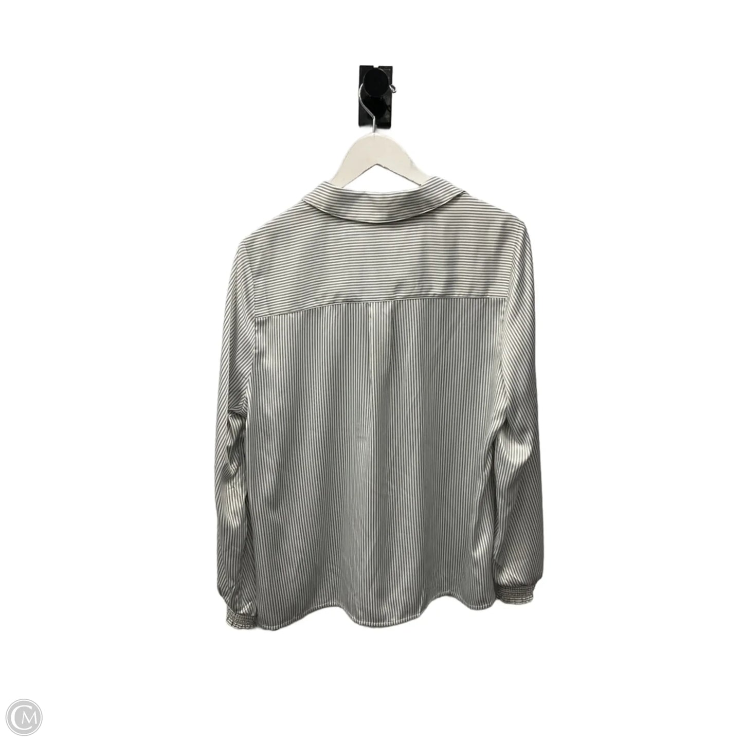 Top Long Sleeve By Cabi In Striped Pattern, Size: L