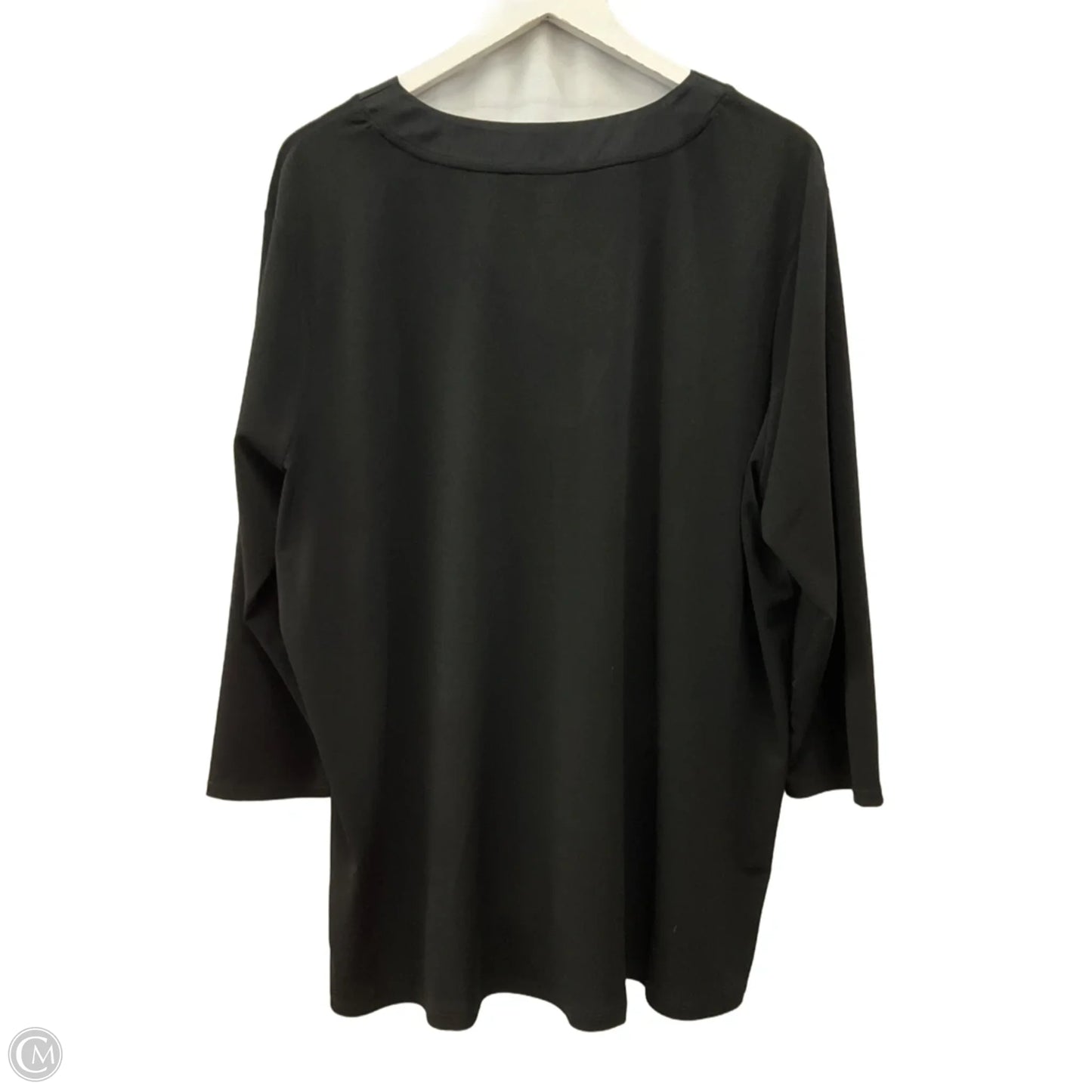 Top 3/4 Sleeve By Banana Republic In Black, Size: Xxl