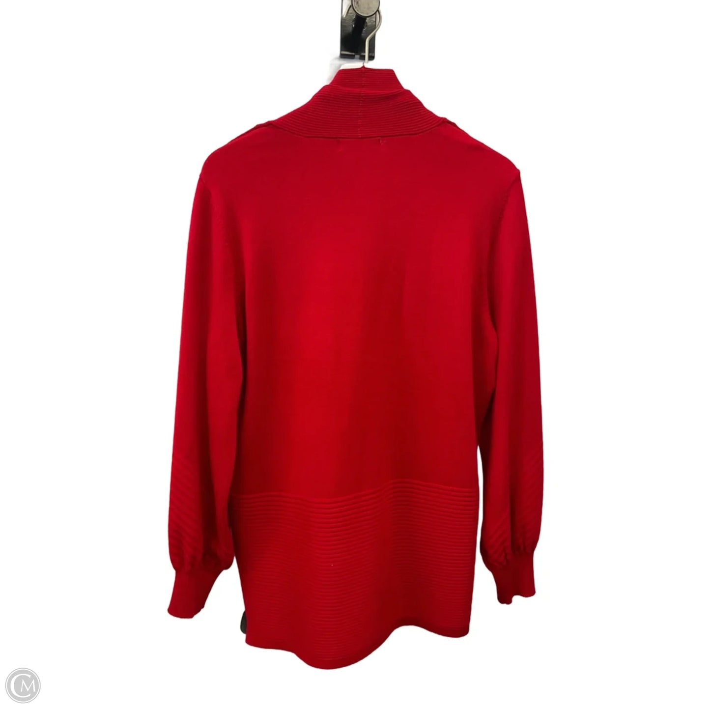 Sweater Cardigan By Liz Claiborne In Red, Size: L