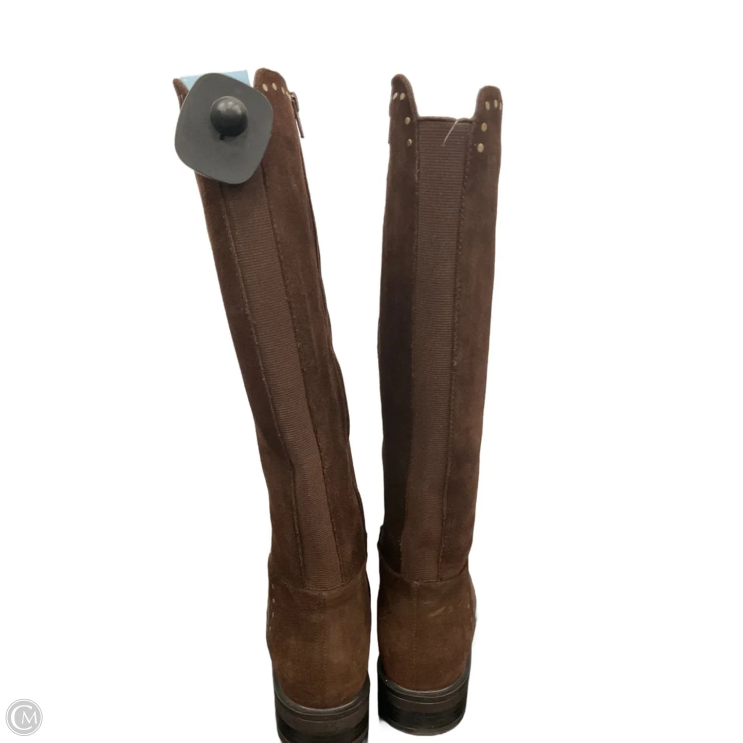 Boots Knee Heels By Clothes Mentor In Brown, Size: 6.5