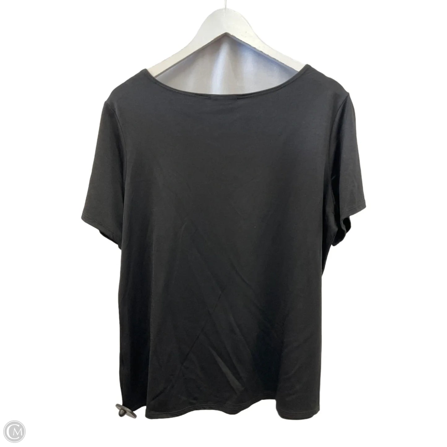 Top Short Sleeve Basic By Notations In Black, Size: 1x